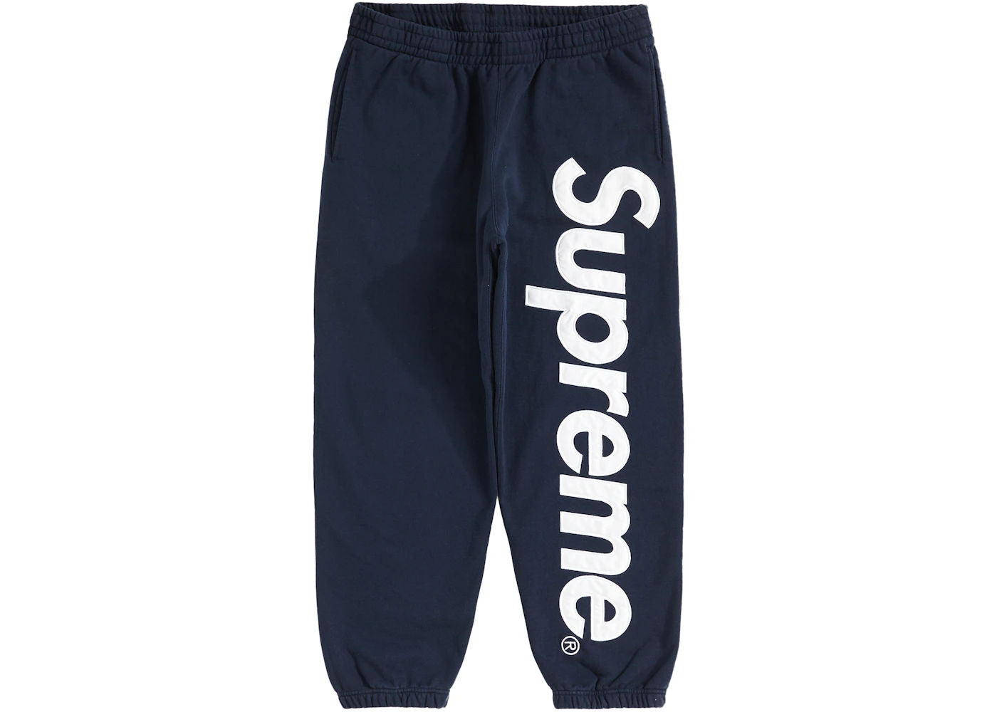 Supreme Satin Applique Sweatpant (SS26) Washed Navy