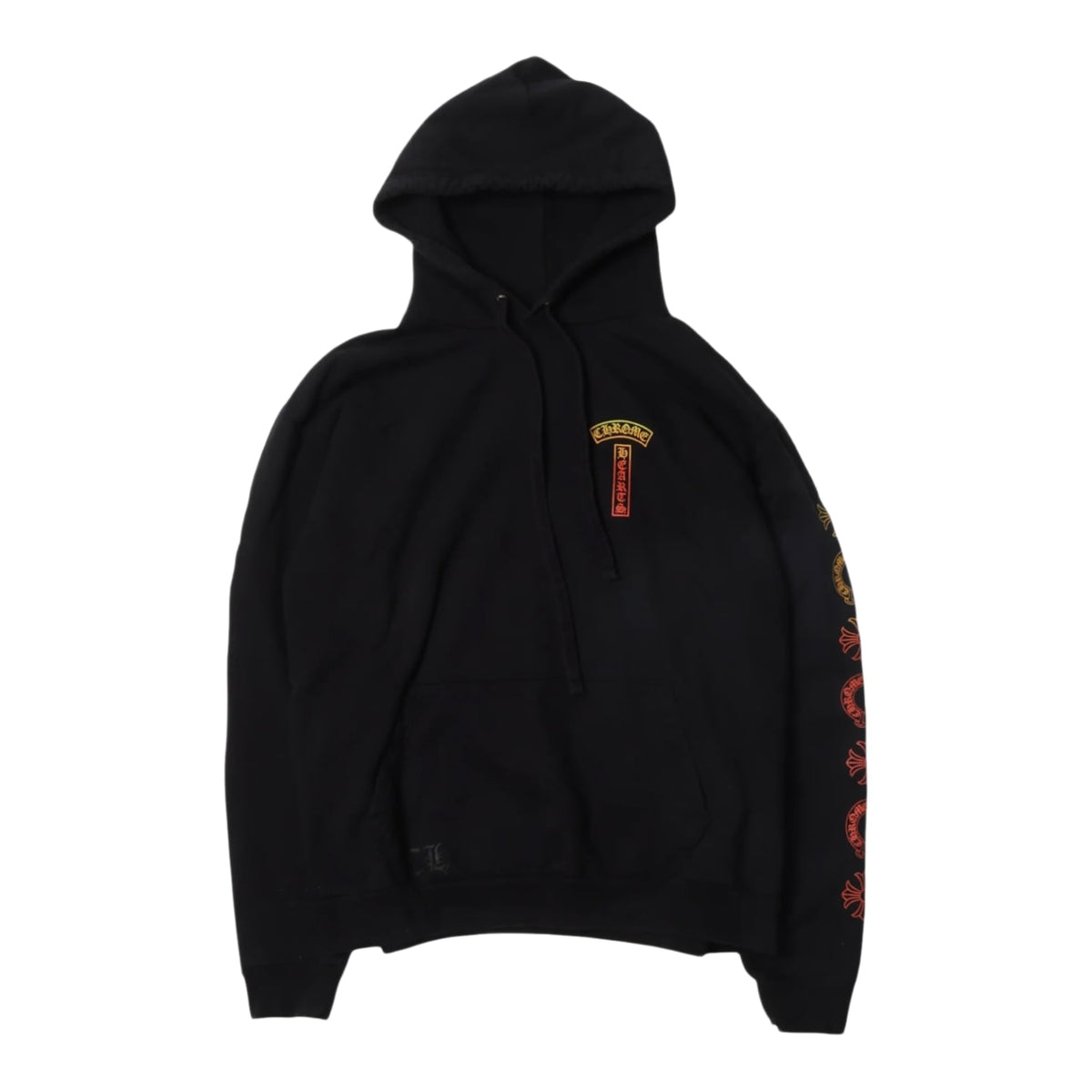 Chrome Hearts Gradient T-Bar Logo Hoodie Black/Yellow/Orange