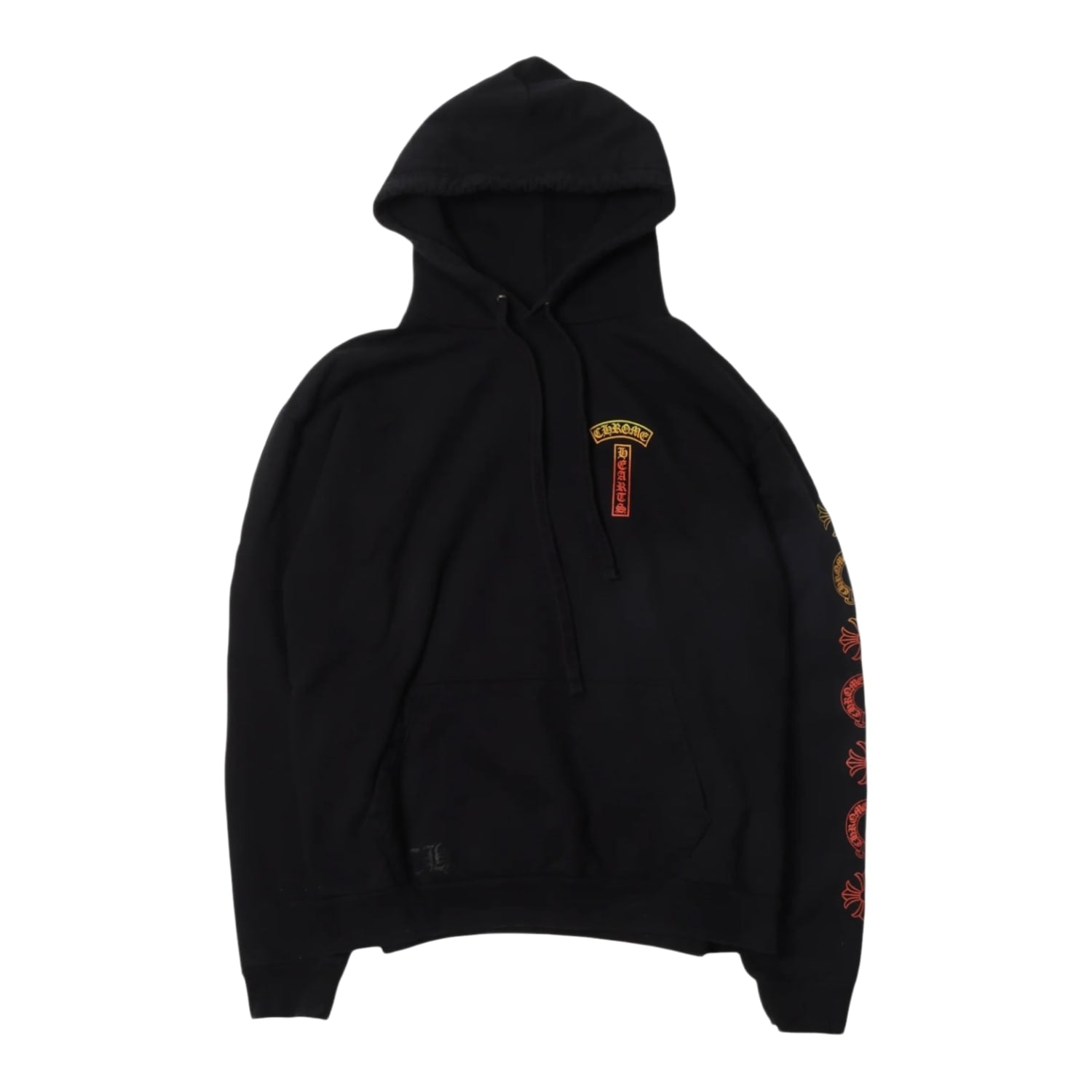 Chrome Hearts Gradient T-Bar Logo Hoodie Black/Yellow/Orange