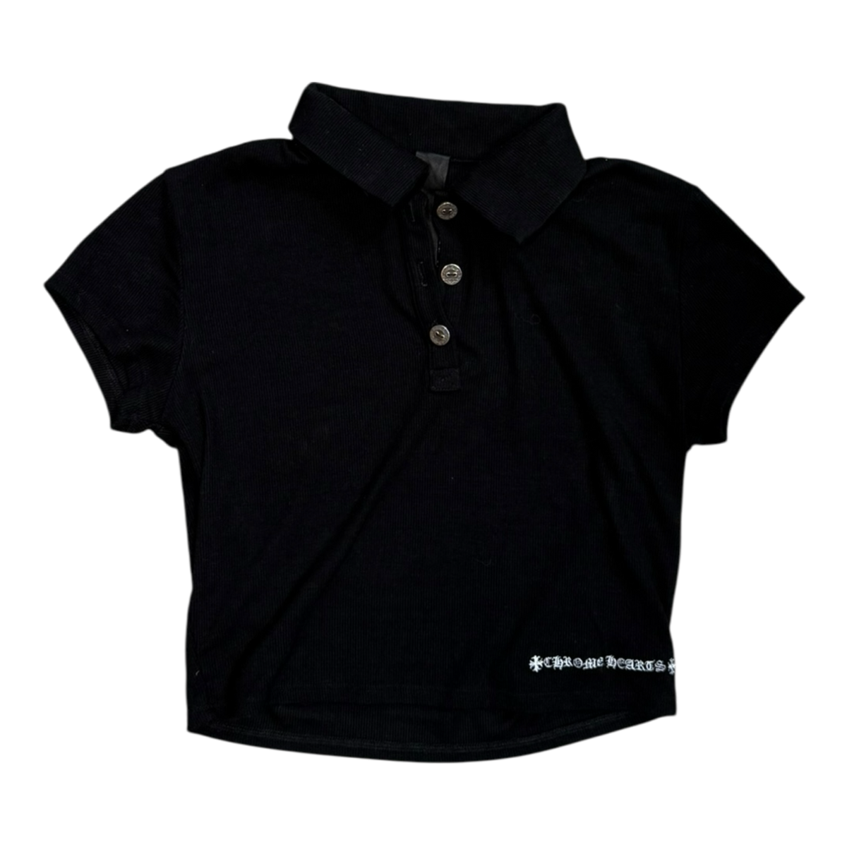 Chrome Hearts Women's Bad Seed Cropped Polo Black