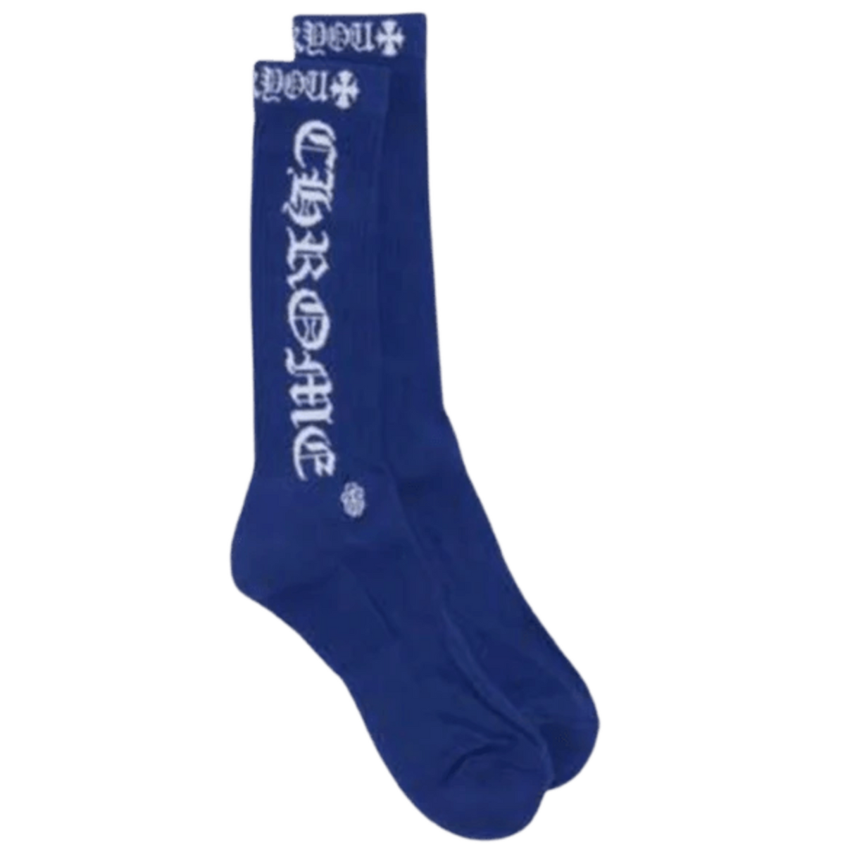 Chrome Hearts Fuck You Logo Socks Blue