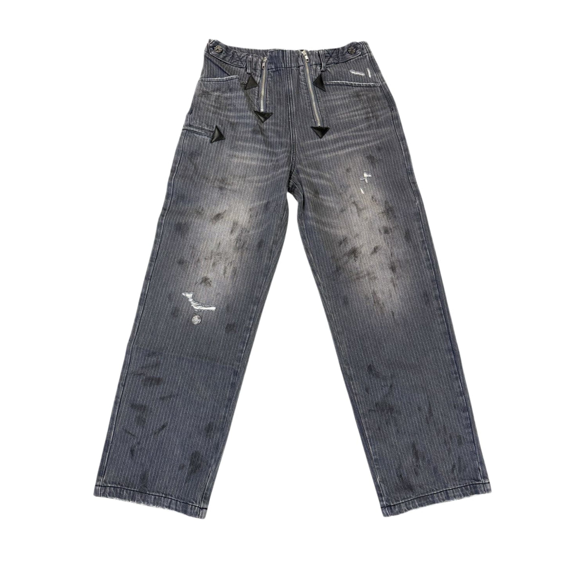 Richill Melancholy German Paneling Denim Jeans Grey