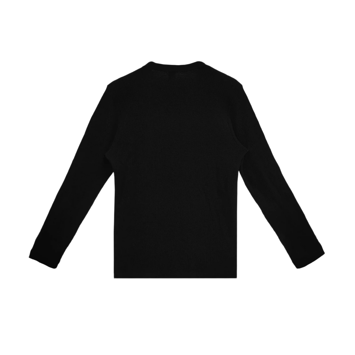 Chrome Heartw CH Letter Waffle Thermal Long Sleeve Tee Black