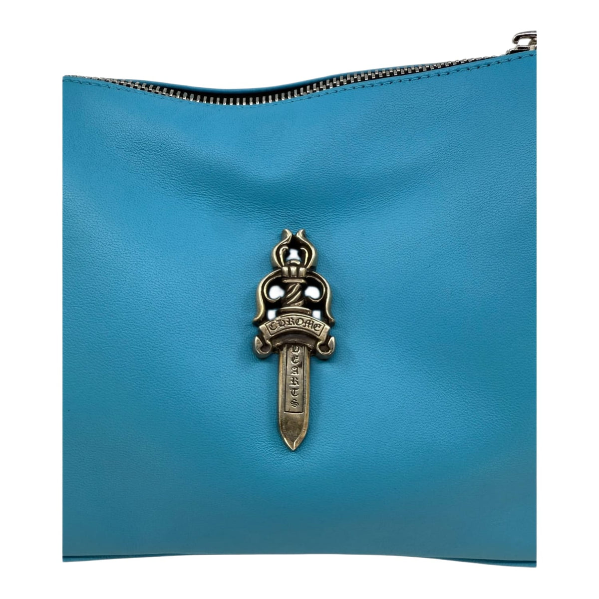 Chrome Hearts Silver Dagger Baby Blue Chicken Nugget Calfskin Leather Bag