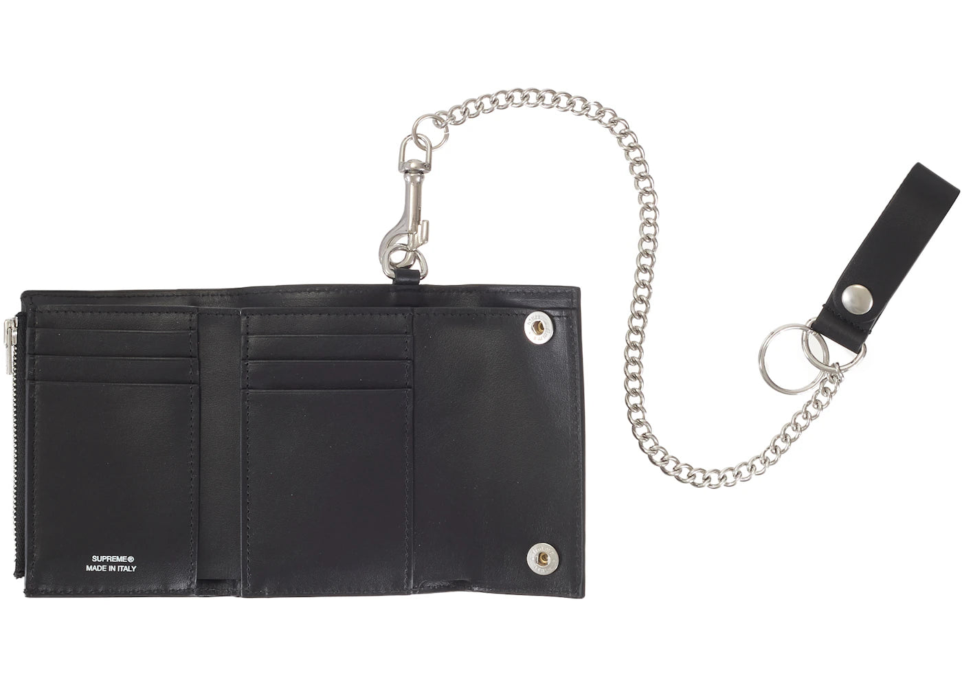 Supreme Leather Chain Wallet (SS26) Black