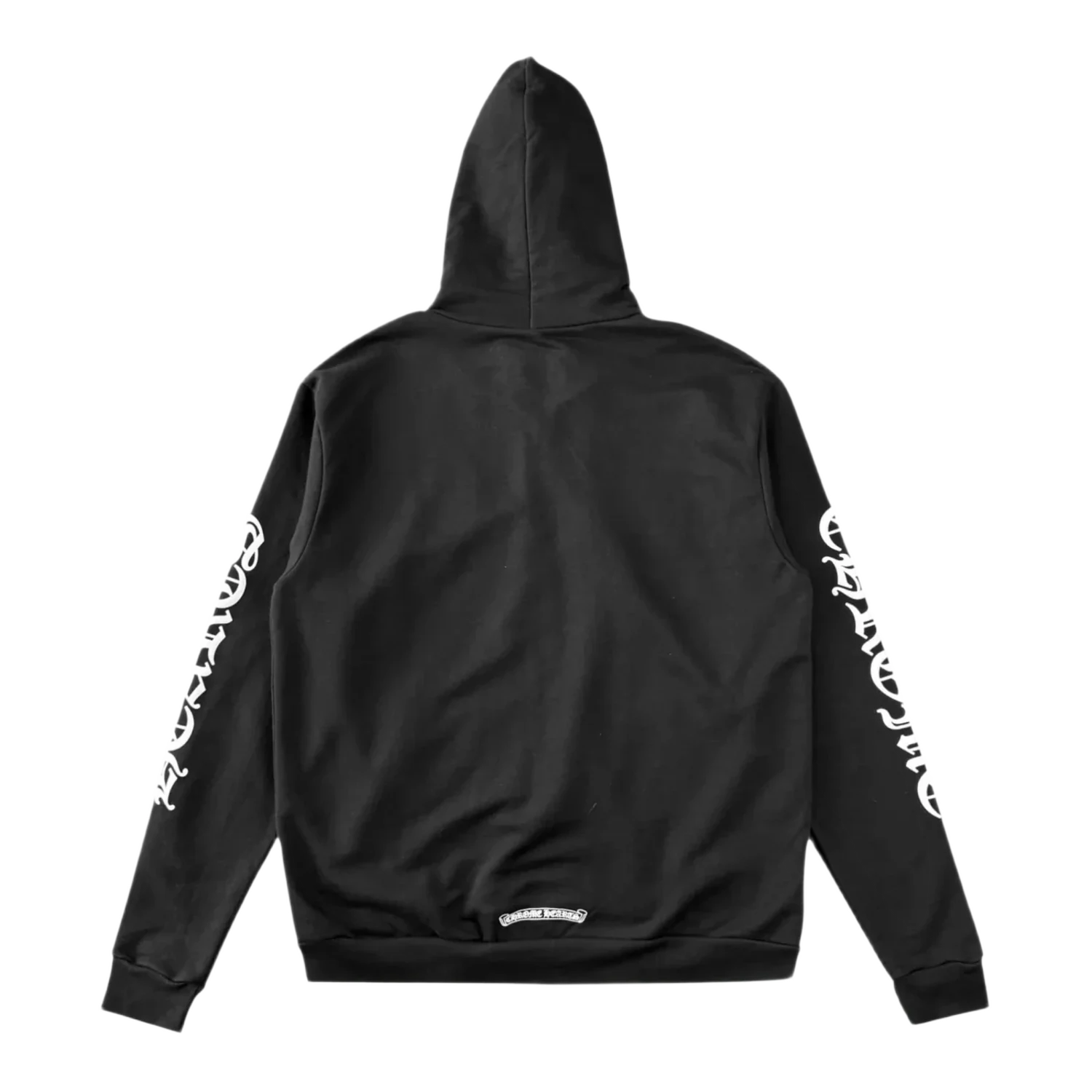 Chrome Hearts Vertical Logo Zip Up Thermal Hoodie Black/White
