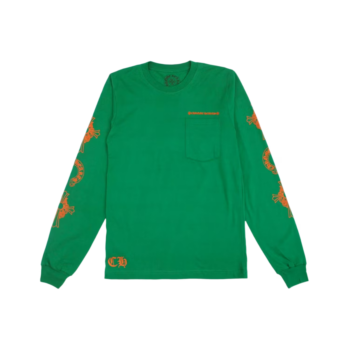 Chrome Hearts Horseshoe L/S T-shirt Green/Orange