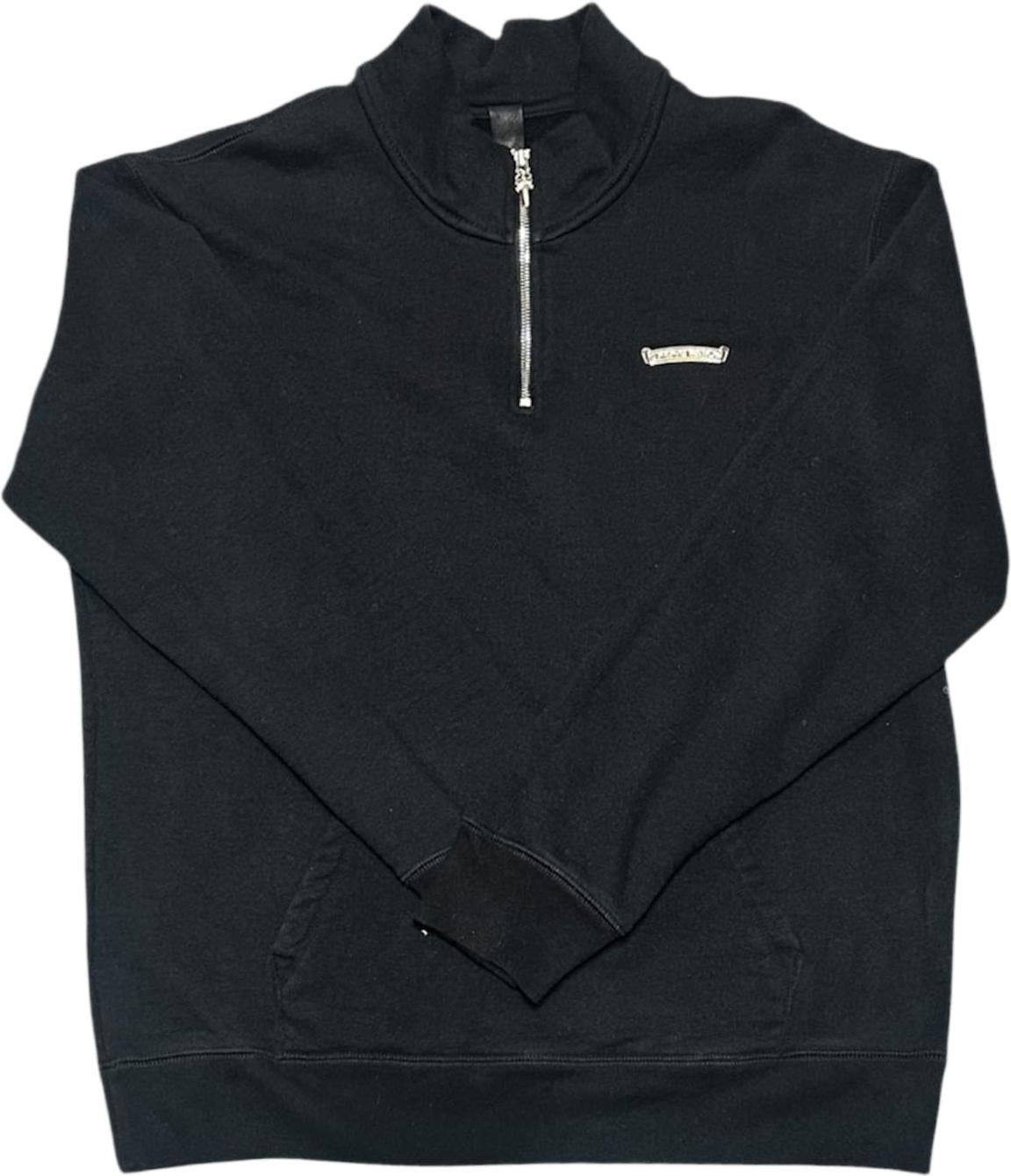 Chrome Hearts King Taco Embroidered Quarter Zip Black