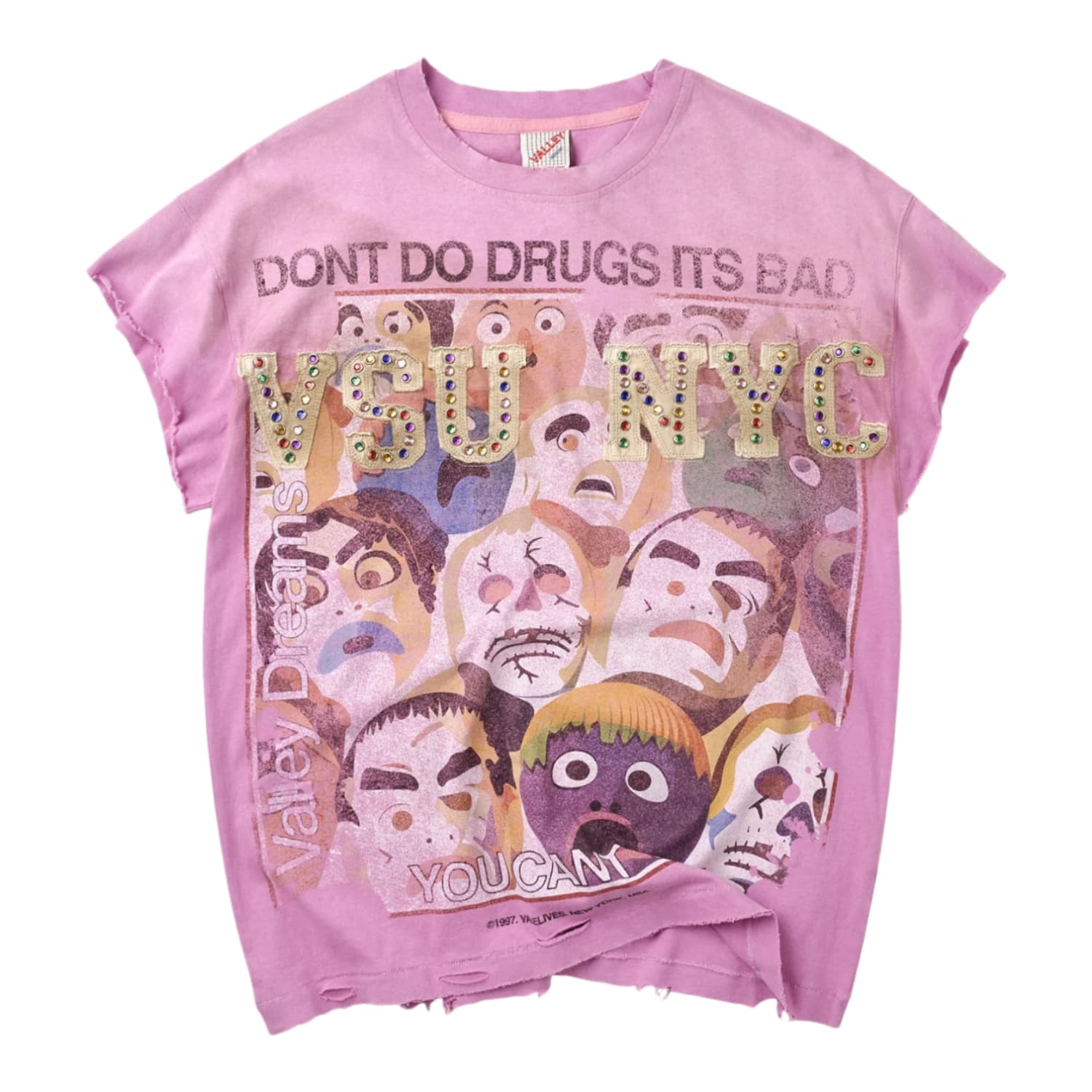 Vale Forever No Drugs Tank Pink