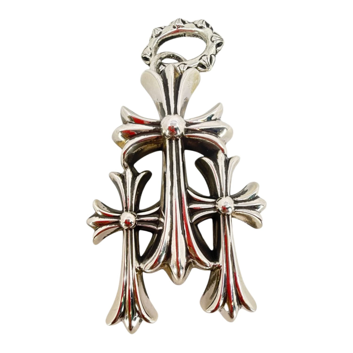 Chrome Hearts Silver XLarge Triple Cross Pendant
