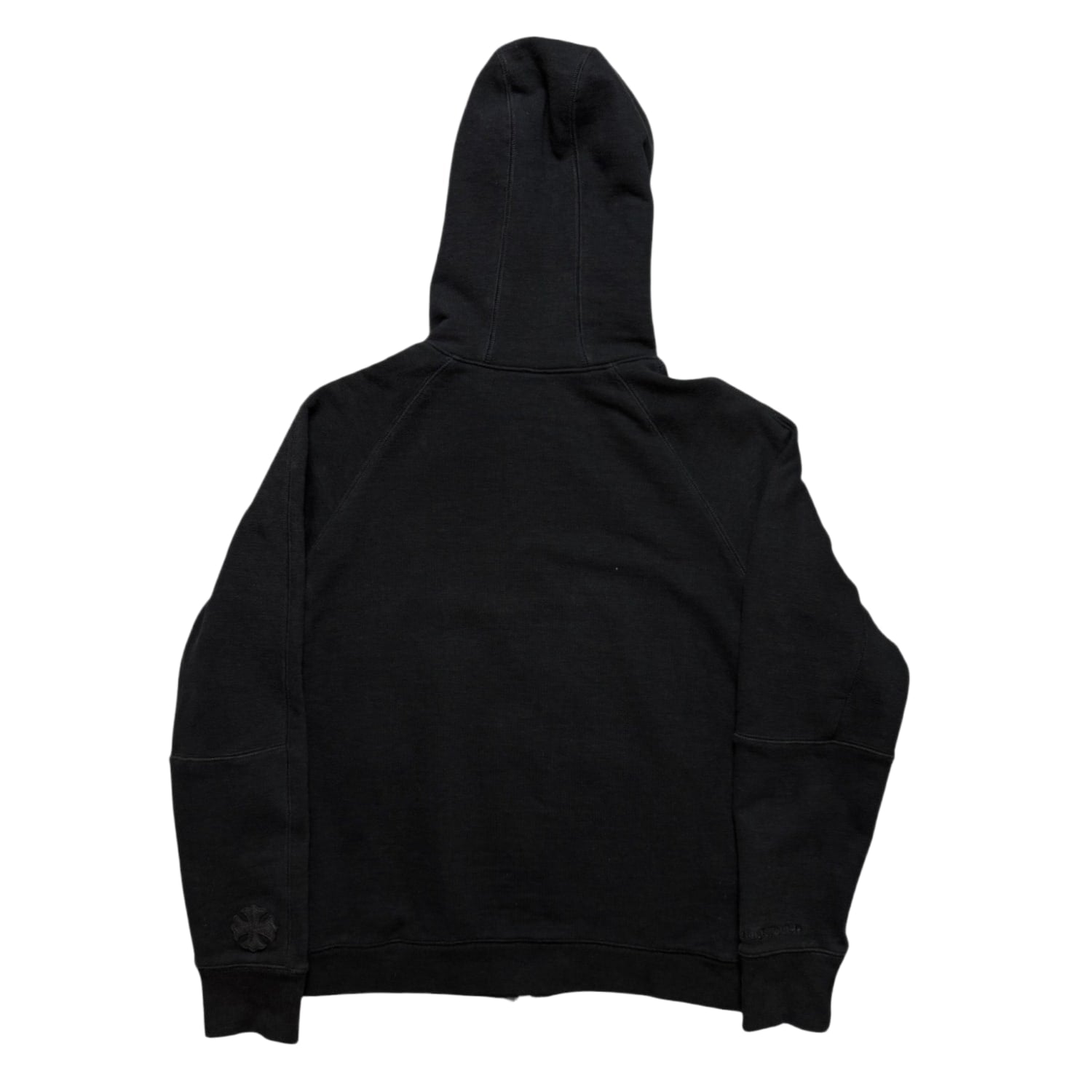 Chrome Hearts Fuck You Embroidered Script Plus Patch Zip Up Hoodie Black