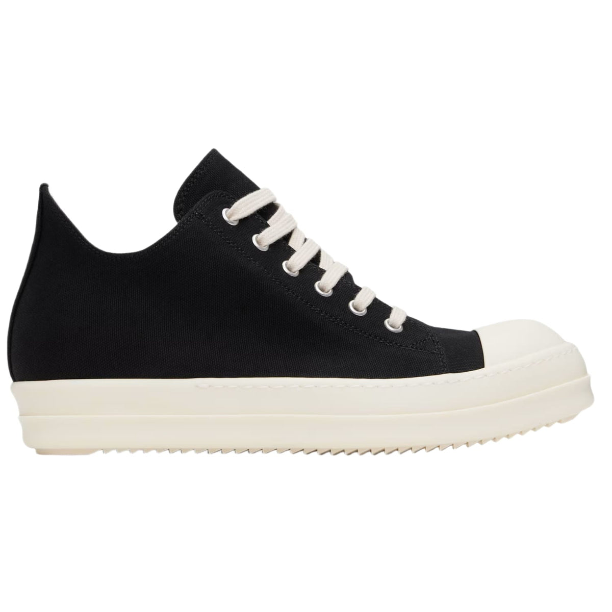 Rick Owens Drkshdw Ramone Canvas Low Black Milk