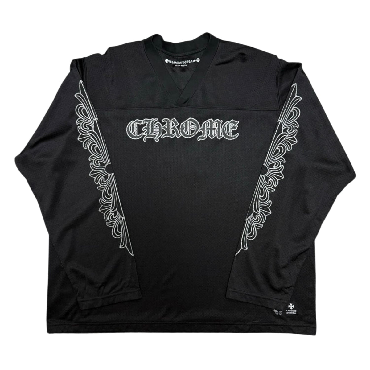 Chrome Hearts Stadium Mesh L/S Warm Up Jersey Black