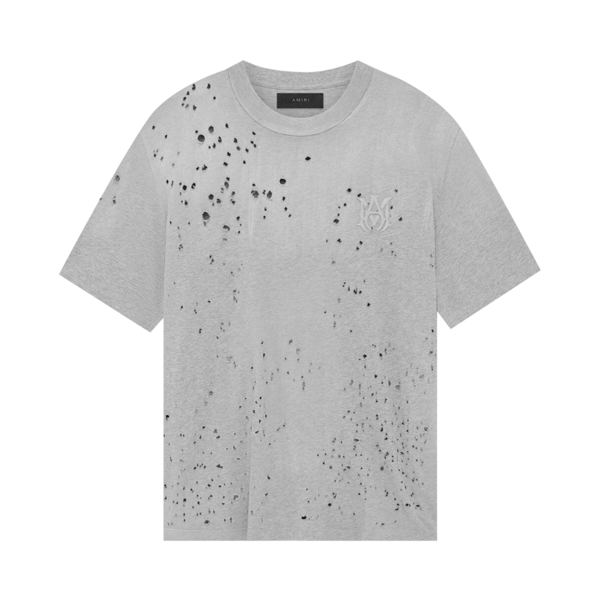 Amiri MA Shotgun Embroidered T-Shirt Grey