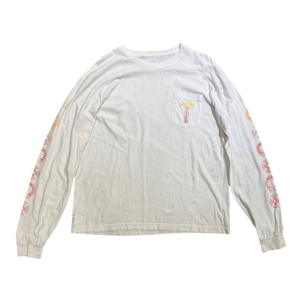 Chrome Hearts Gradient T-Bar Motif Pocket Long-Sleeve 'White'
