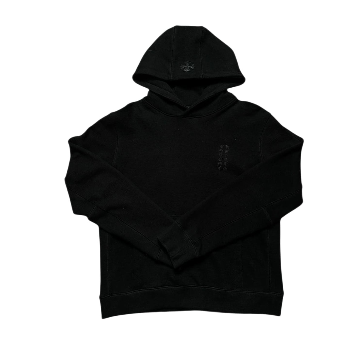 Chrome Hearts Leather CH Plus Patch Hoodie Black