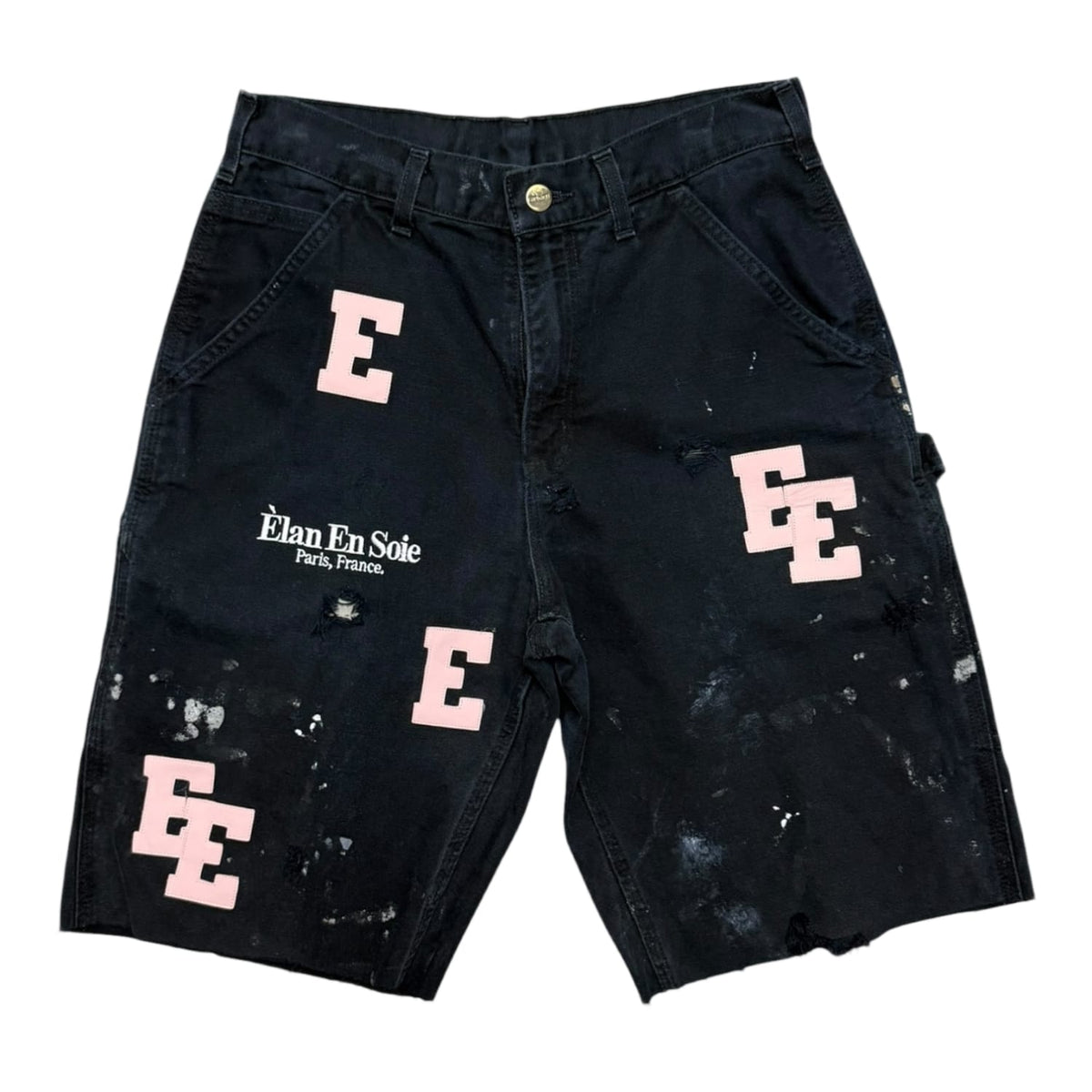 Èlan En Soie Carhartt Shorts Pink Leather Patch