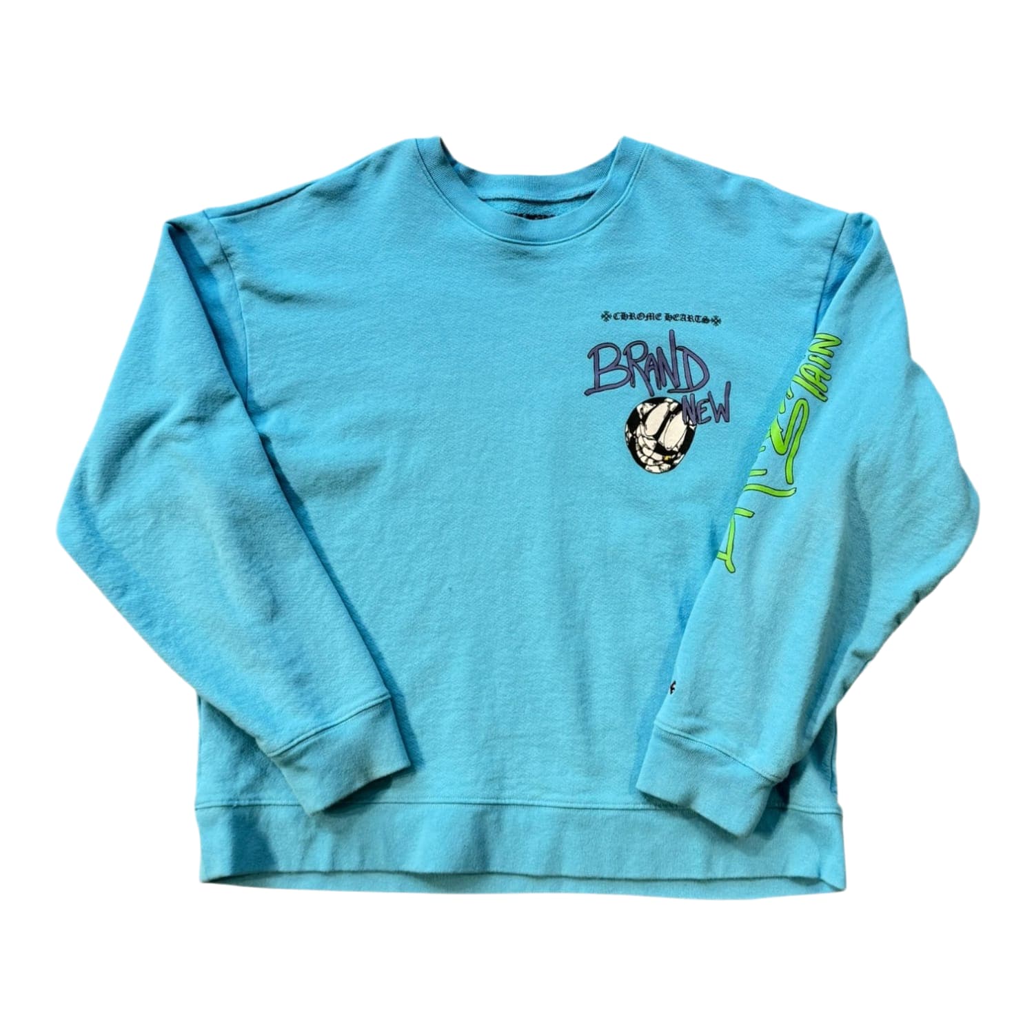 Chrome Hearts Matty Boy Brain Crewneck Blue