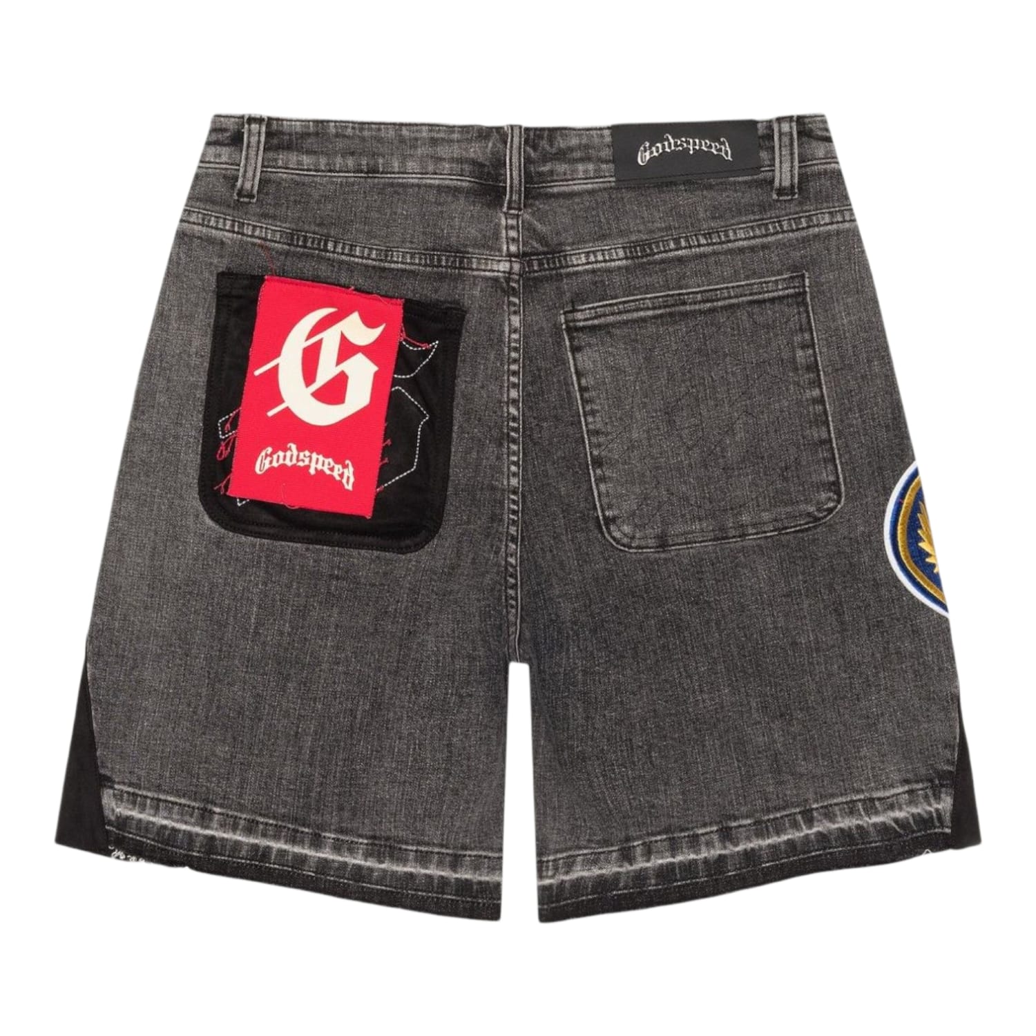 Godspeed Patchwork Denim Shorts V2 Grey
