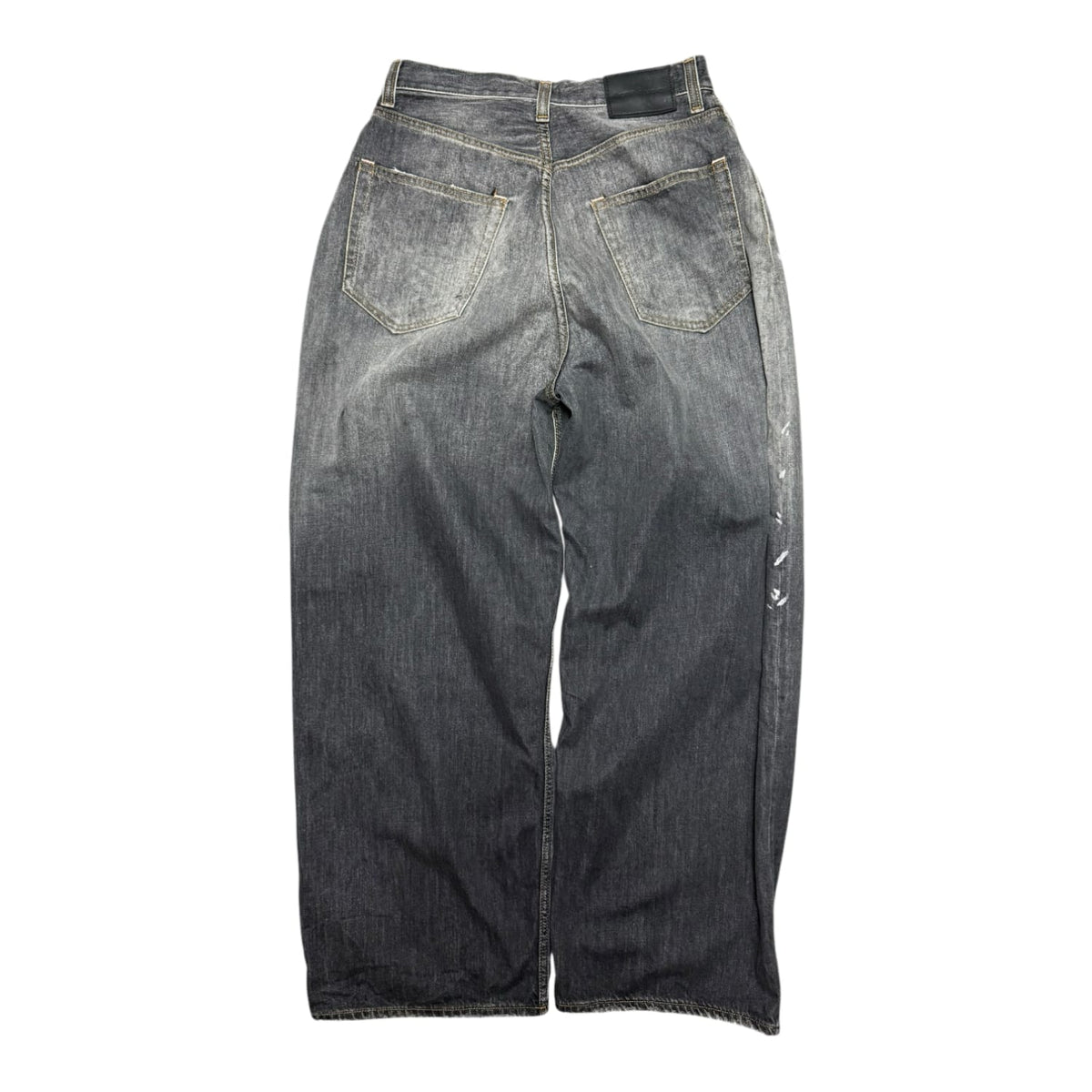 Acne Studios Straight-Leg Distressed Paint-Splattered Jeans