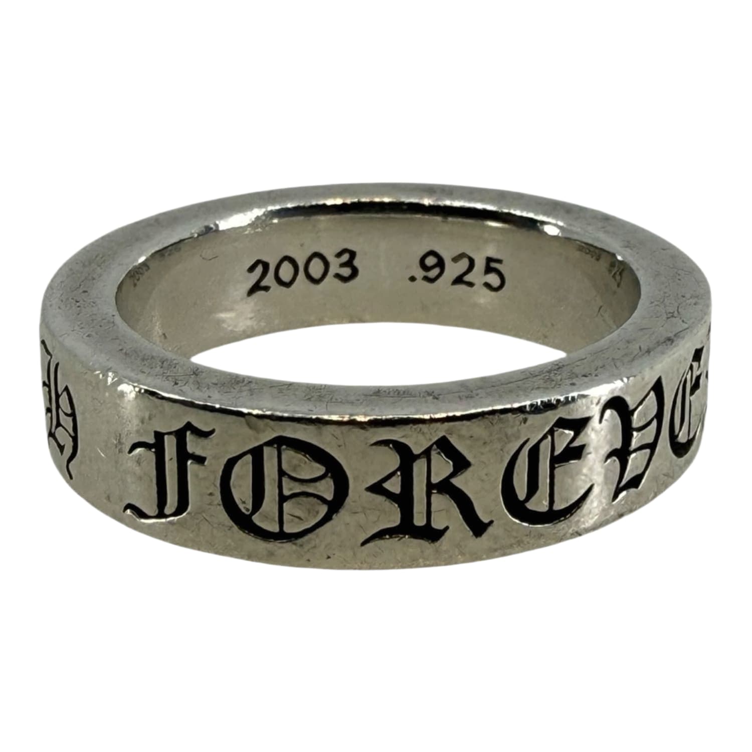 Chrome Hearts Silver CH Forever Ring - US Size 6.5