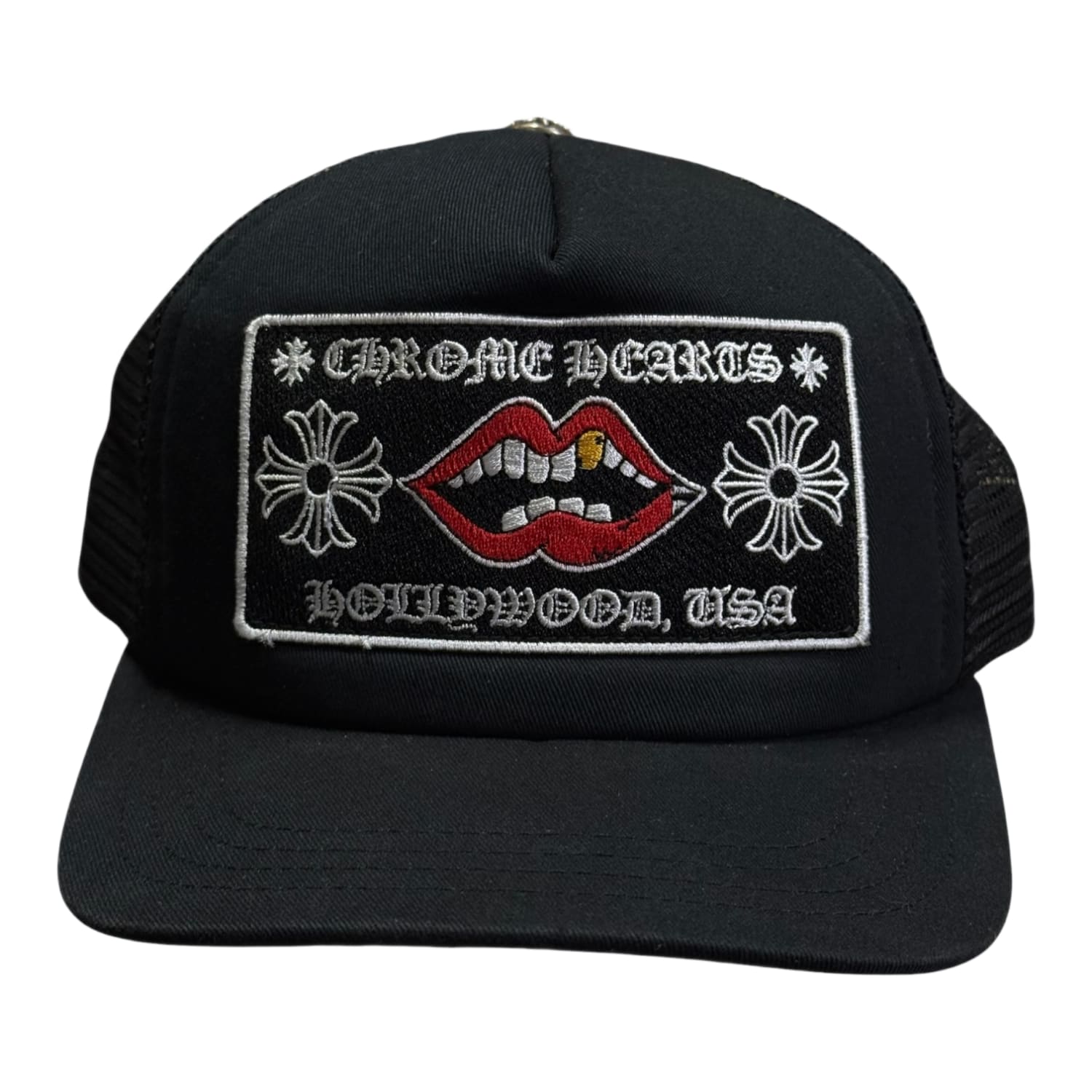 Chrome Hearts Chomper Hollywood Trucker Hat Black/Black