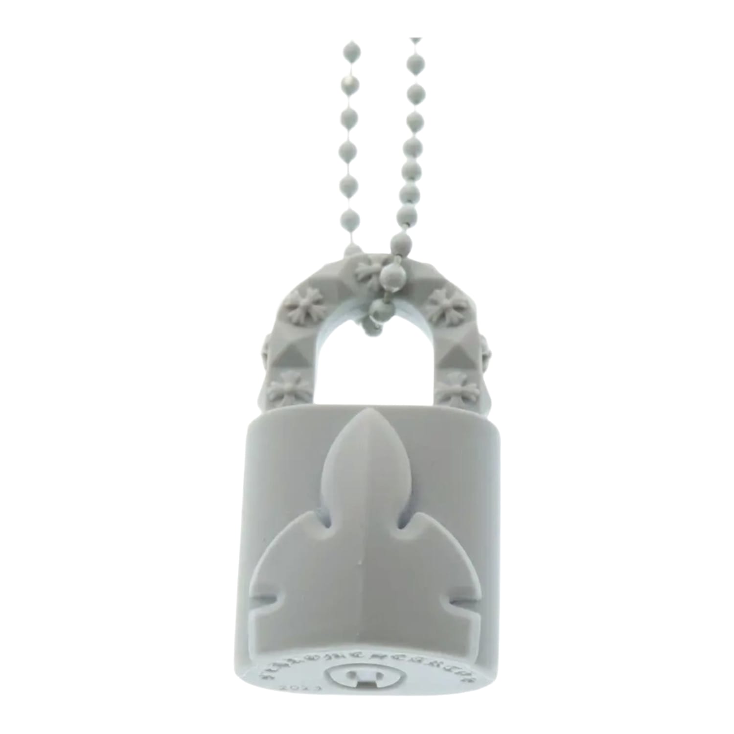 Chrome Hearts Silichrome White Lock Necklace