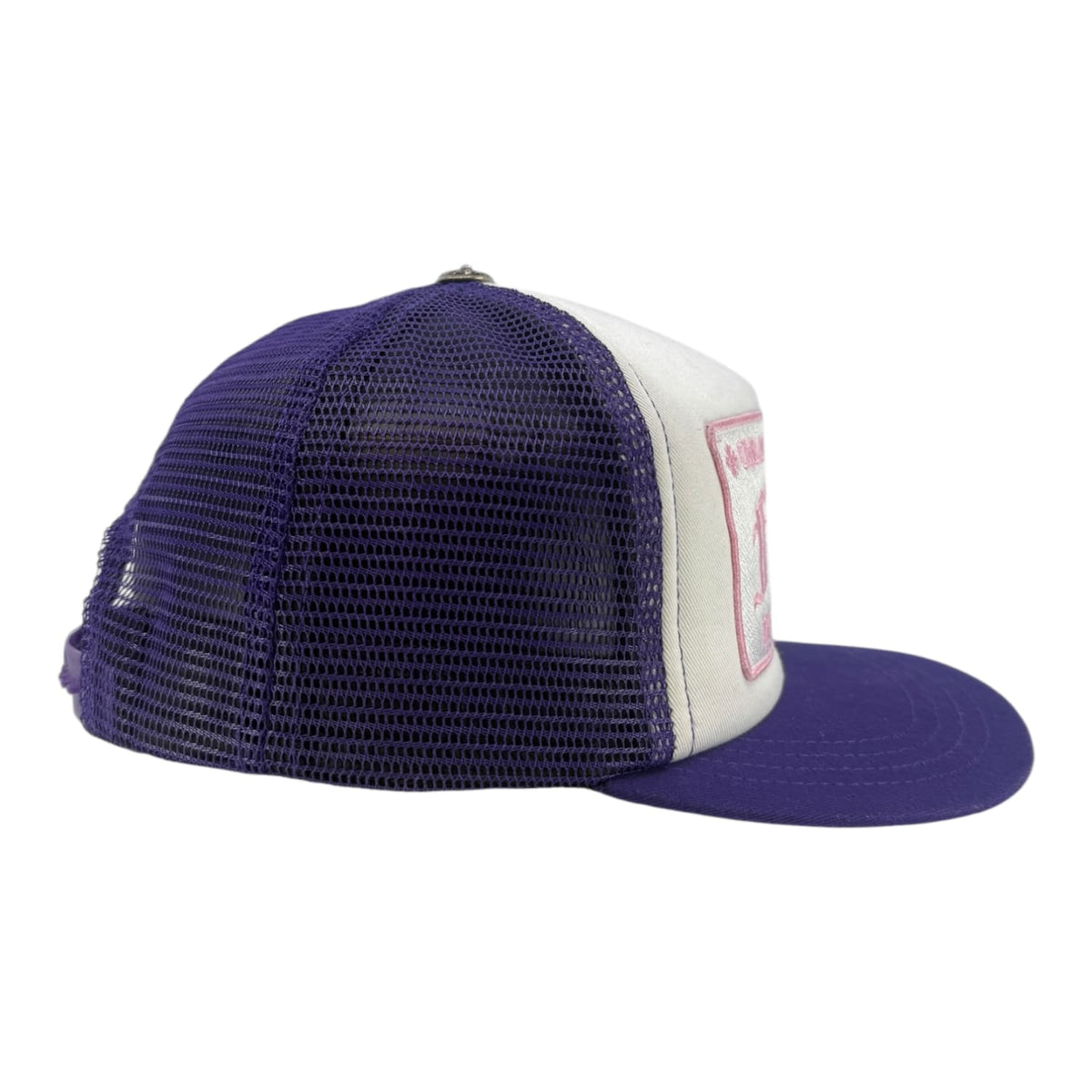 Chrome Hearts Fuck Hollywood Trucker Hat Purple/White/Pink
