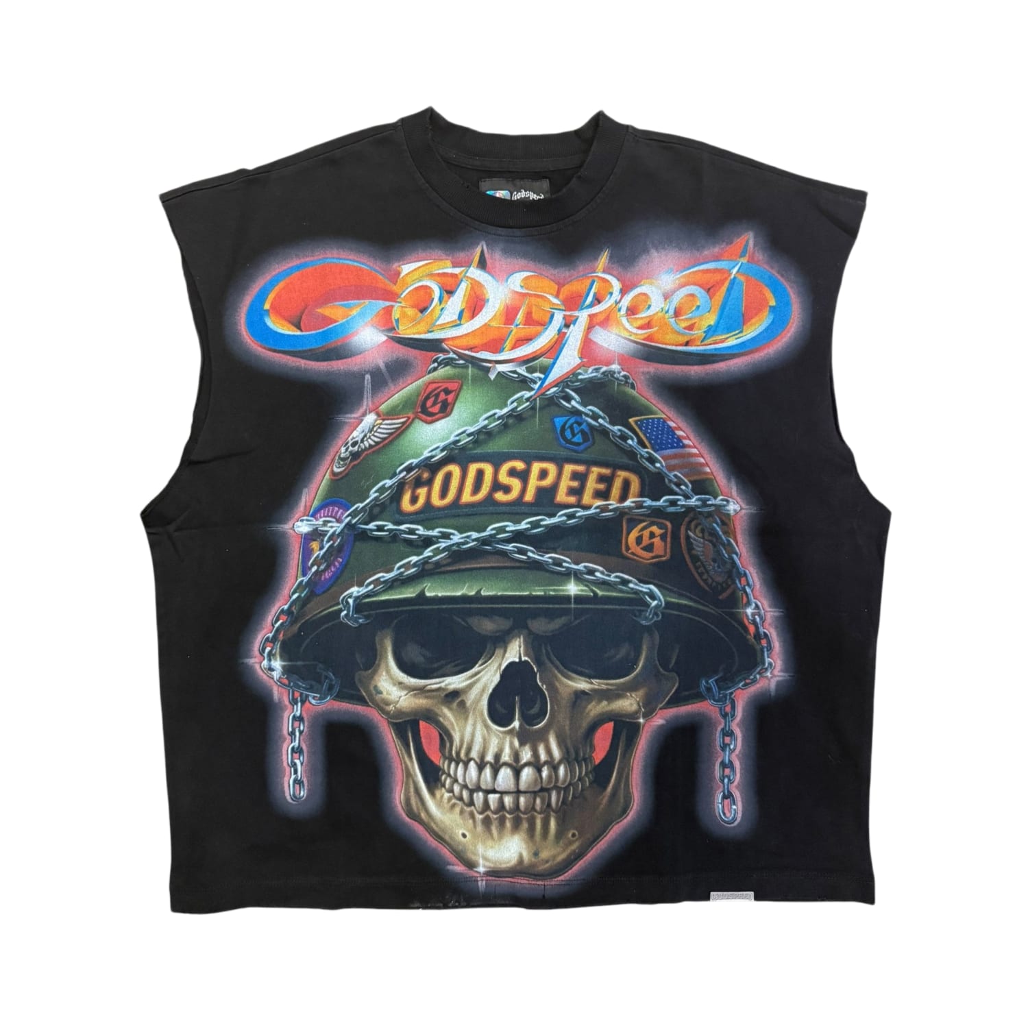 Godspeed Badges Of Honor Sleeveless T-Shirt Black