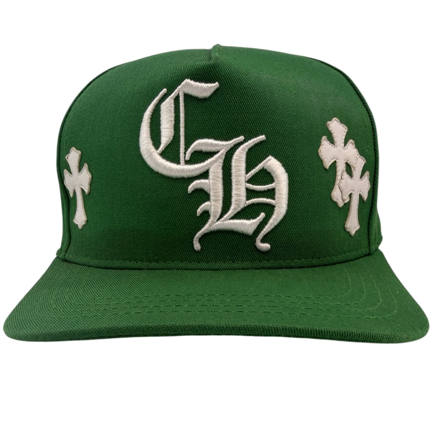 Chrome Hearts Cross Patch Hat Green White