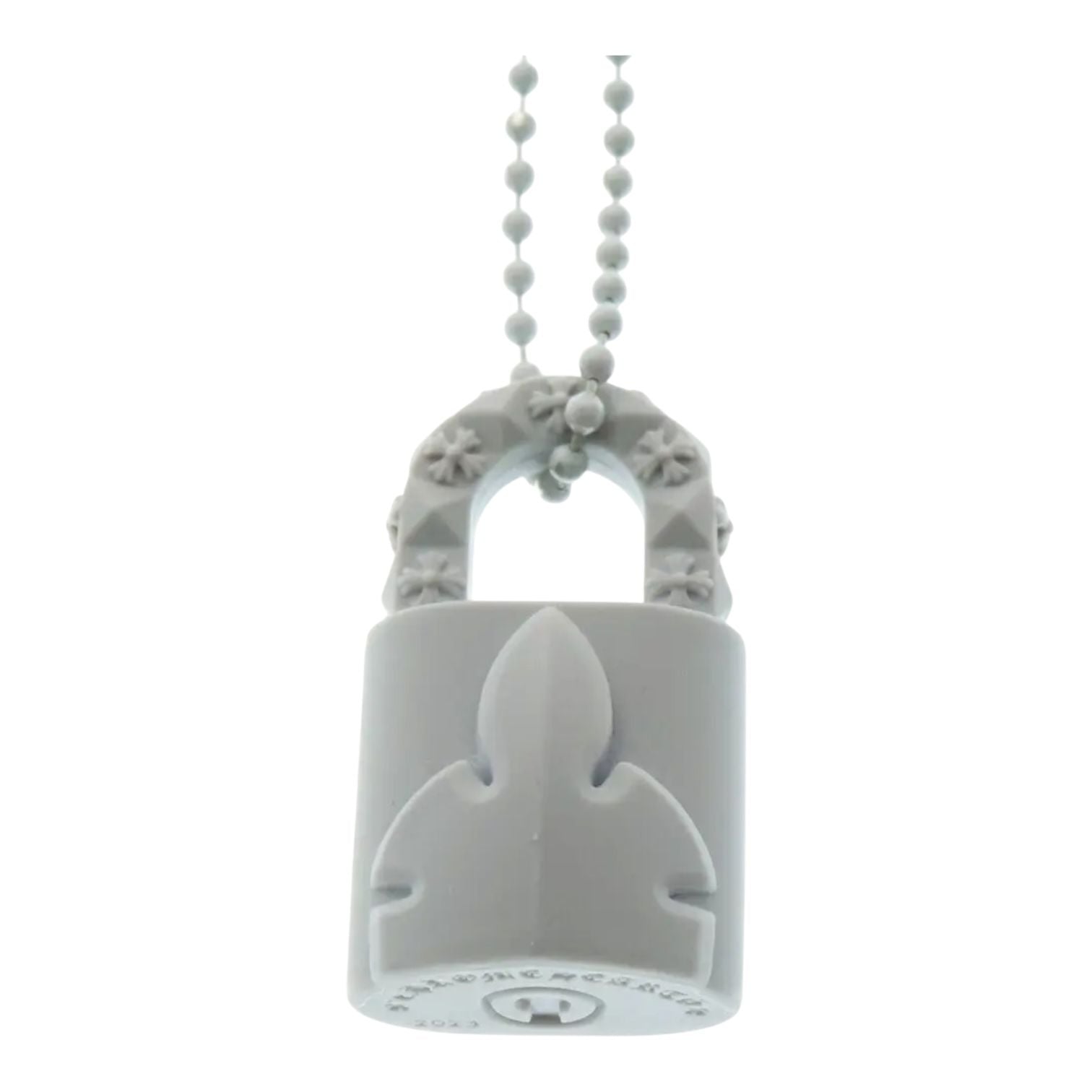 Chrome Hearts Silichrome White Lock Necklace