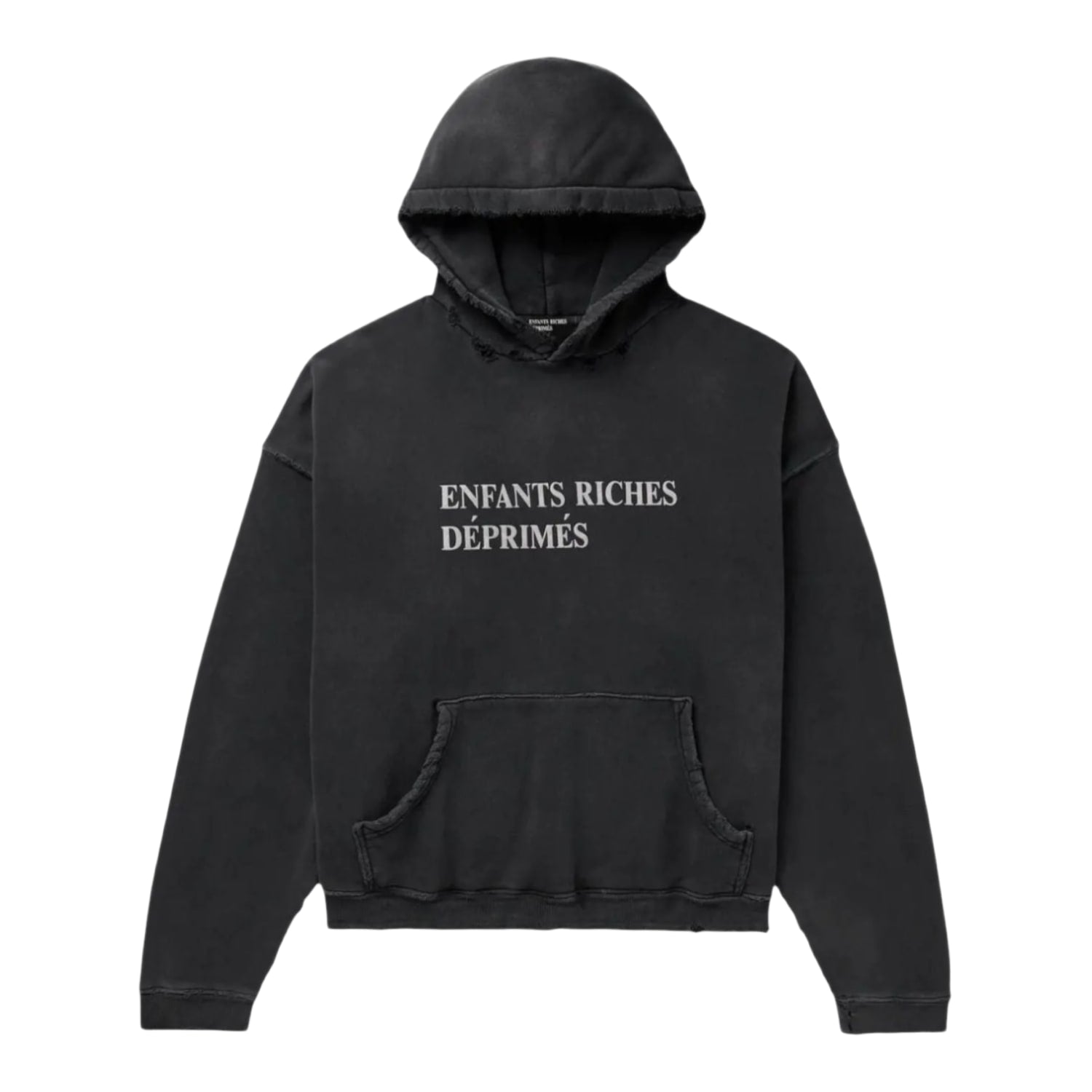 Enfants Riches Déprimés Sun Damaged Classic Logo Hoodie Faded Black/White
