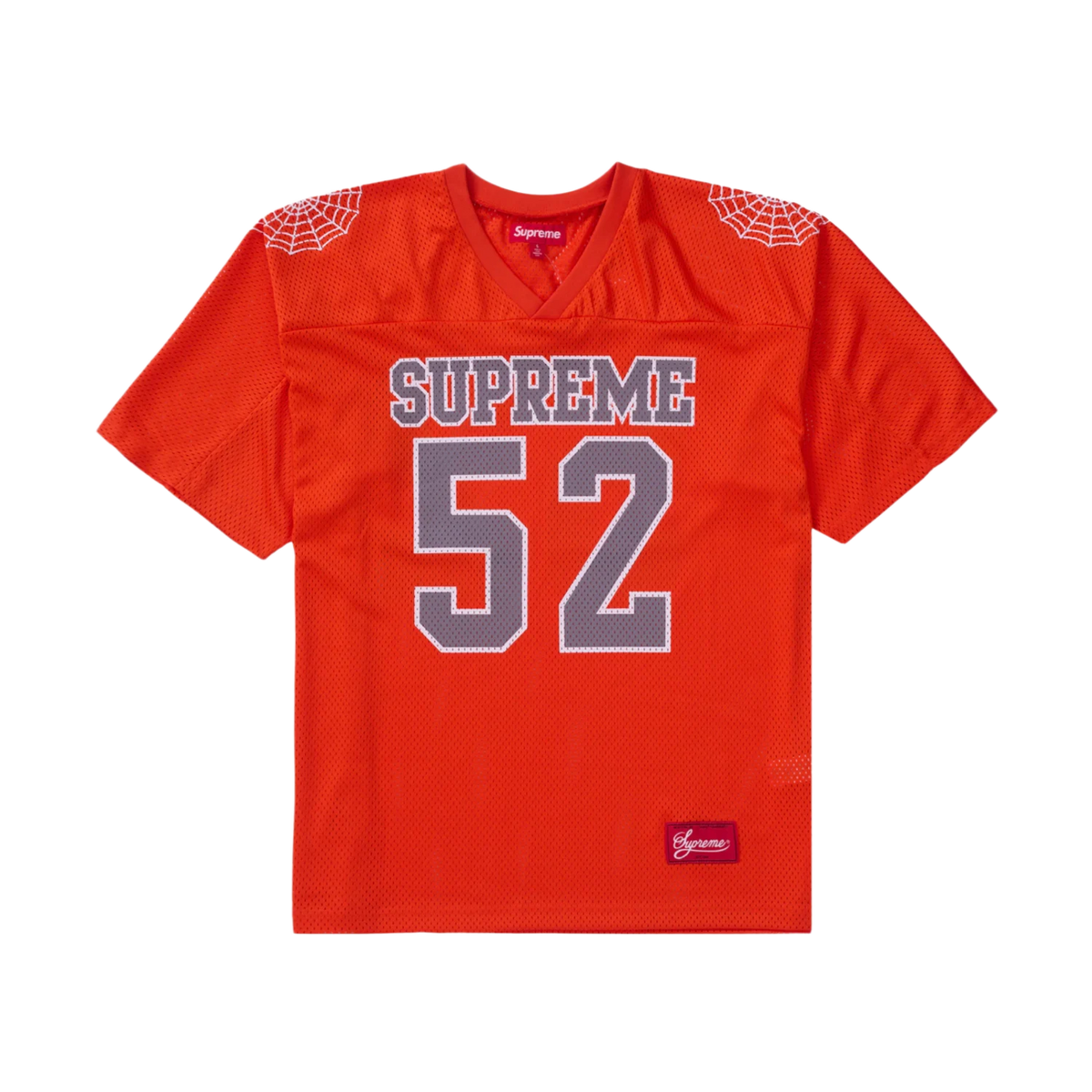 Supreme Spiderweb Football Jersey Orange