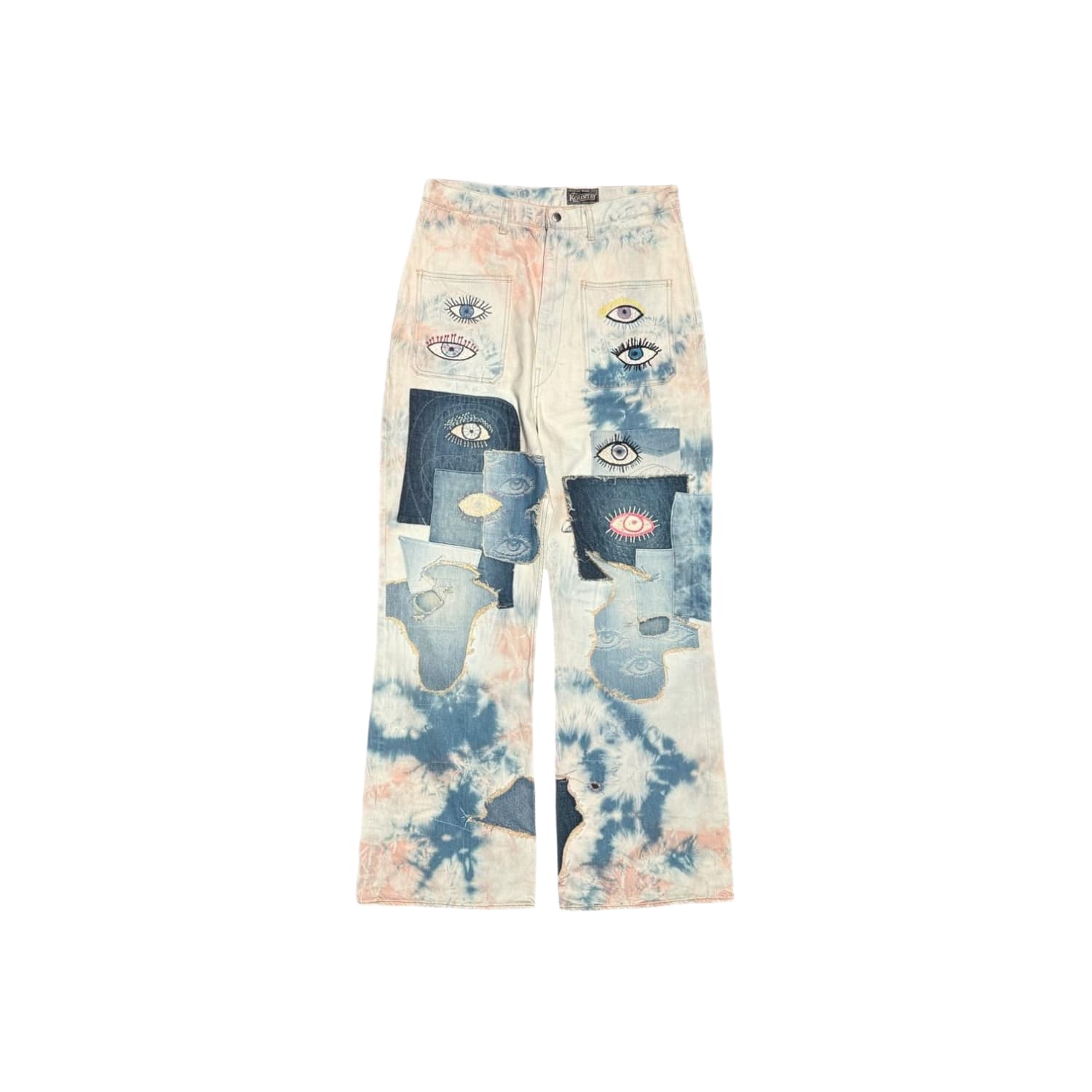 Kapital Tie-Dye Baggy Flare Denim Pants