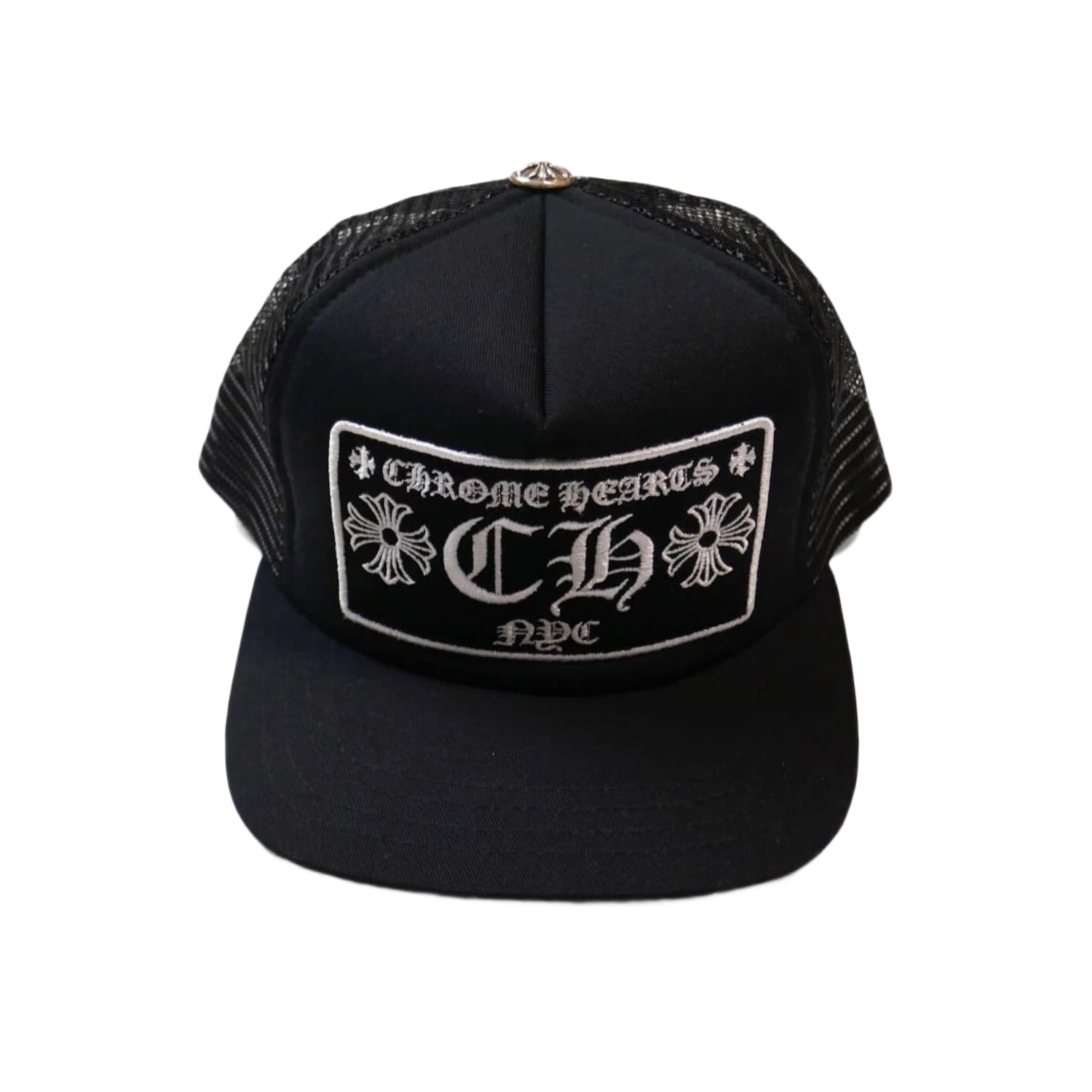 Chrome Hearts CH New York City Trucker Hat Black/Black