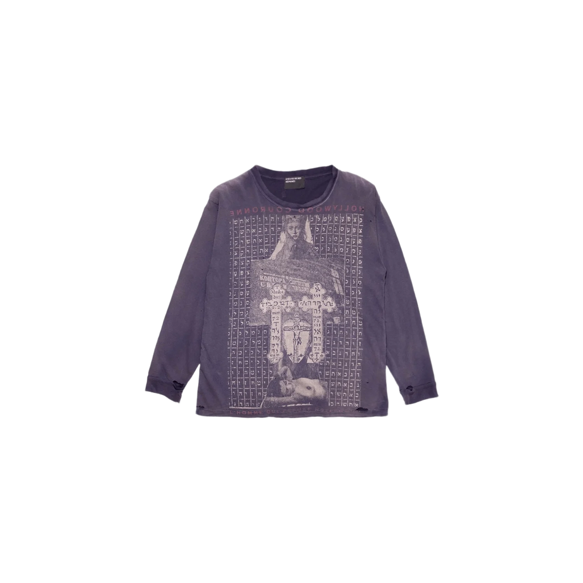 Enfants Riches Déprimés Hollywood Couronne L/S T-Shirt Washed Black