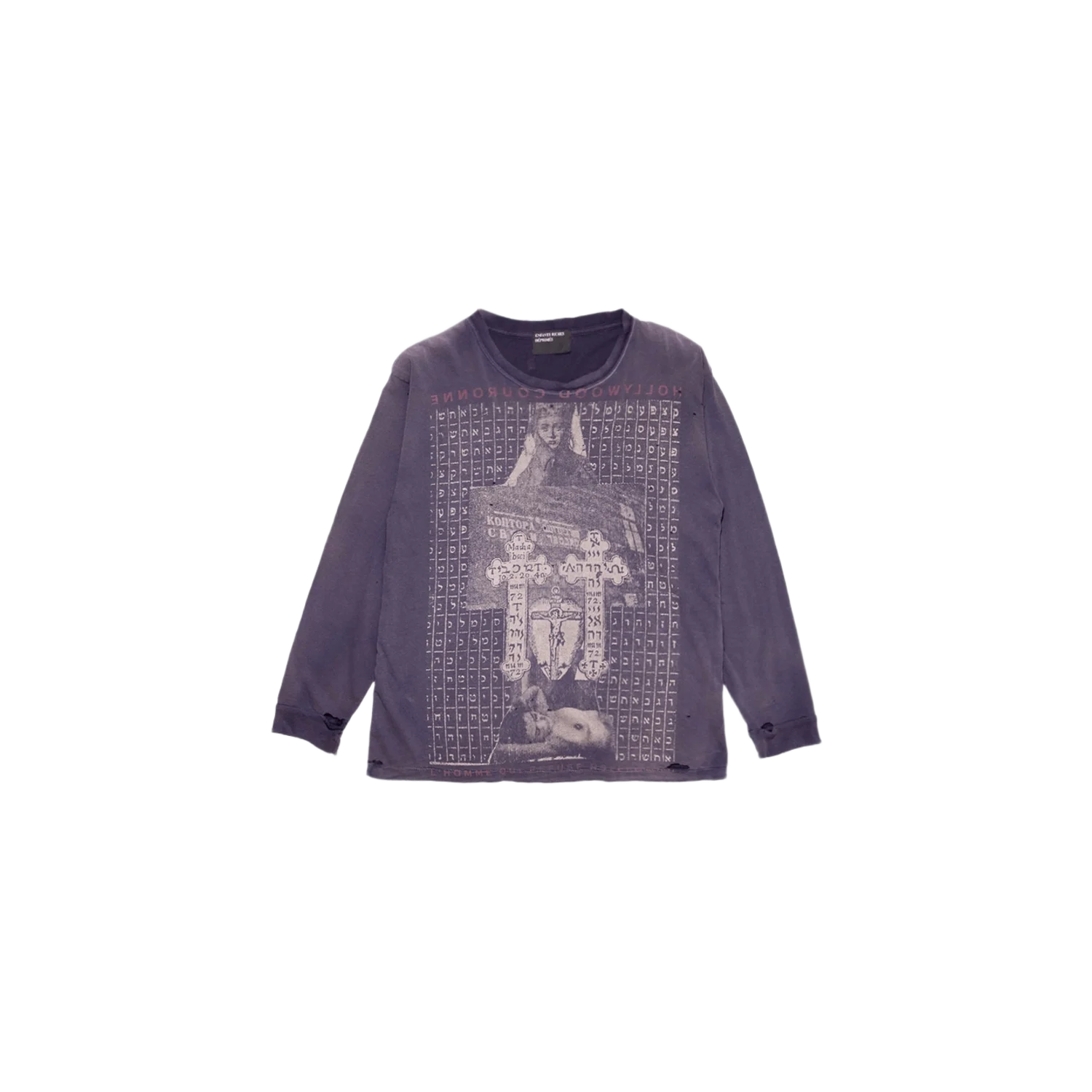Enfants Riches Déprimés Hollywood Couronne L/S T-Shirt Washed Black