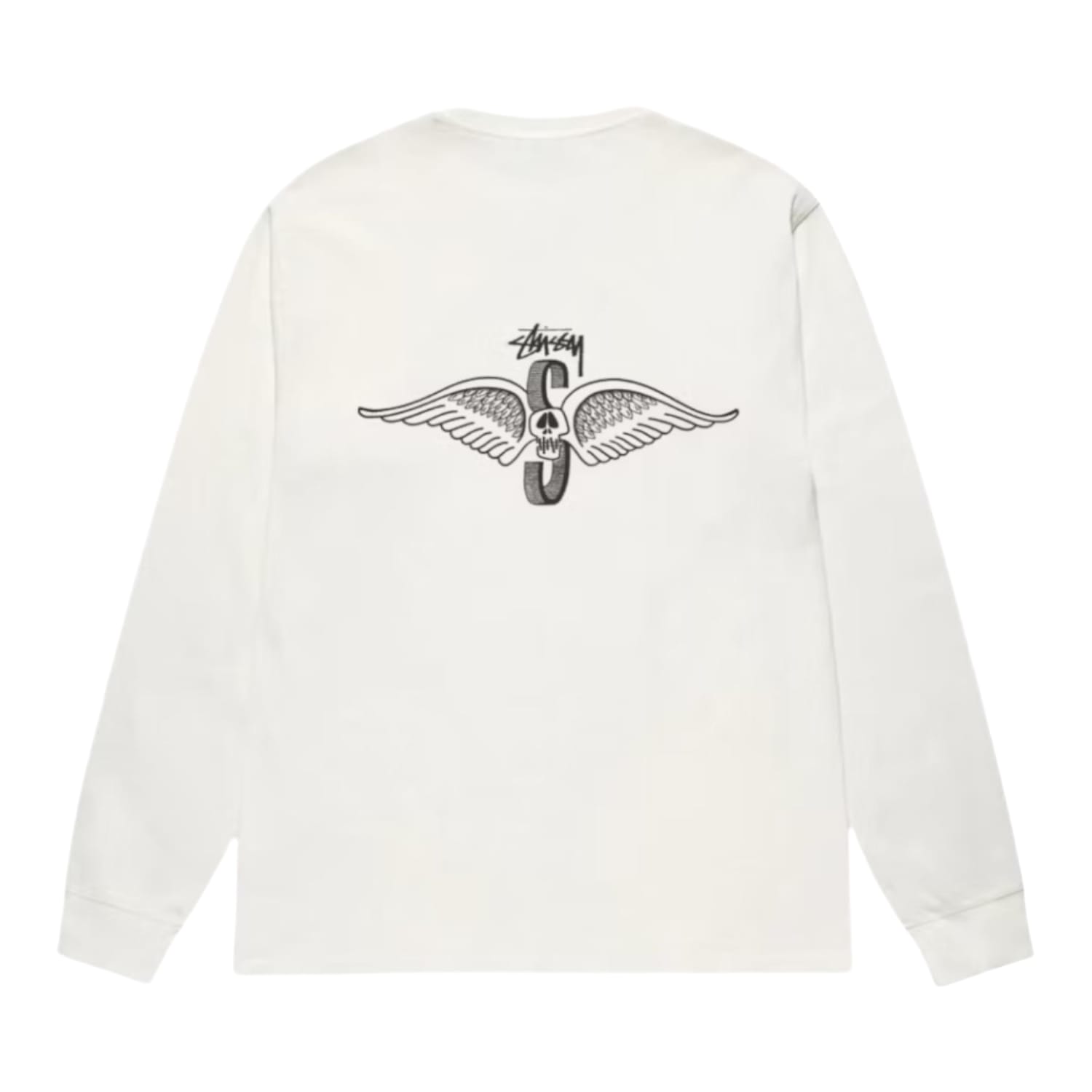 Stussy Skull Wings L/S Pigment Dyed Tee Natural