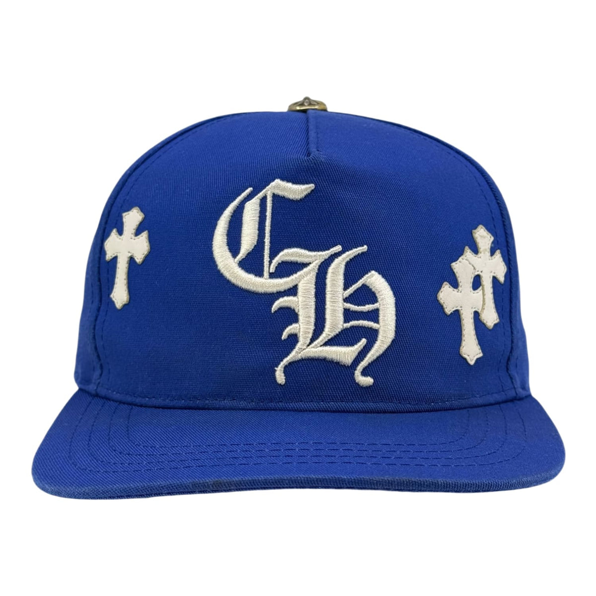 Chrome Hearts Cross Patch Baseball Hat Blue