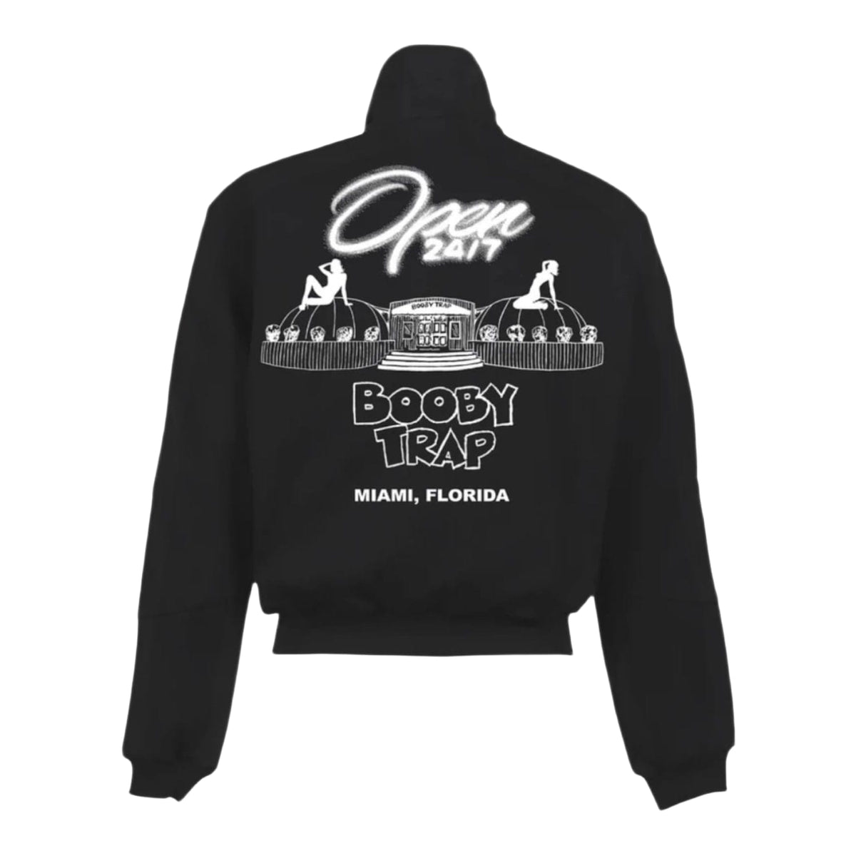 Triple Sevens x Booby Trap Nylon Zip Up Black