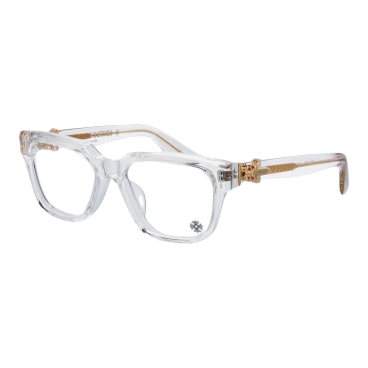 Chrome Hearts Vagillionaire II Crystal/18k Gold Plated Glasses