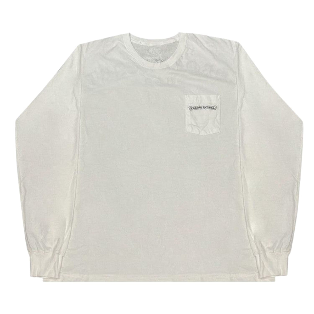 Chrome Hearts Scroll Logo Pocket Long-Sleeve 'White'