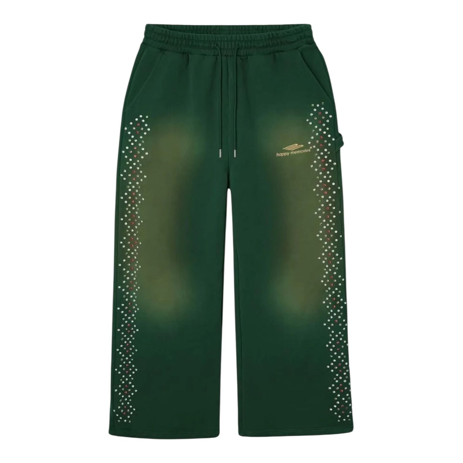 Happy Memories Don't Die HMDD Crystal Sweatpants Green