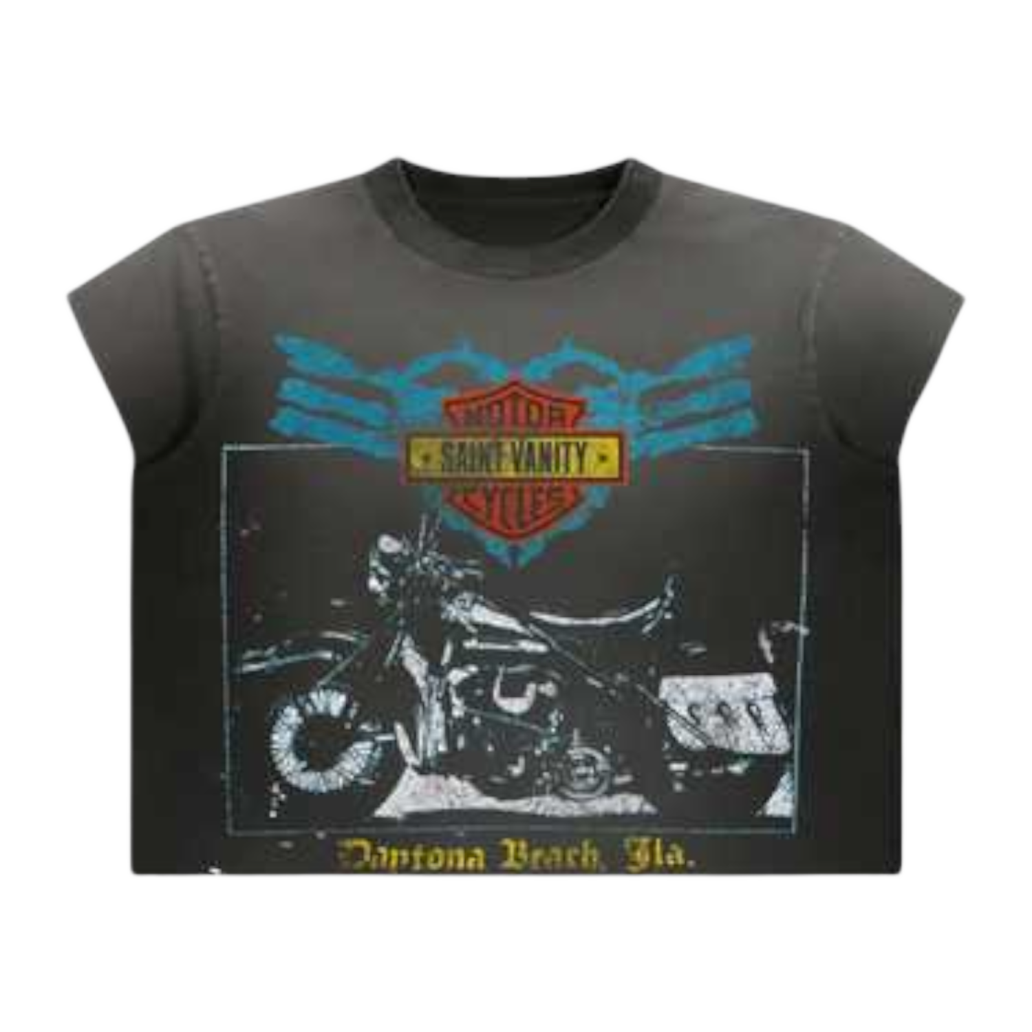 Saint Vanity Bike Week Baby T-Shirt Washed Black