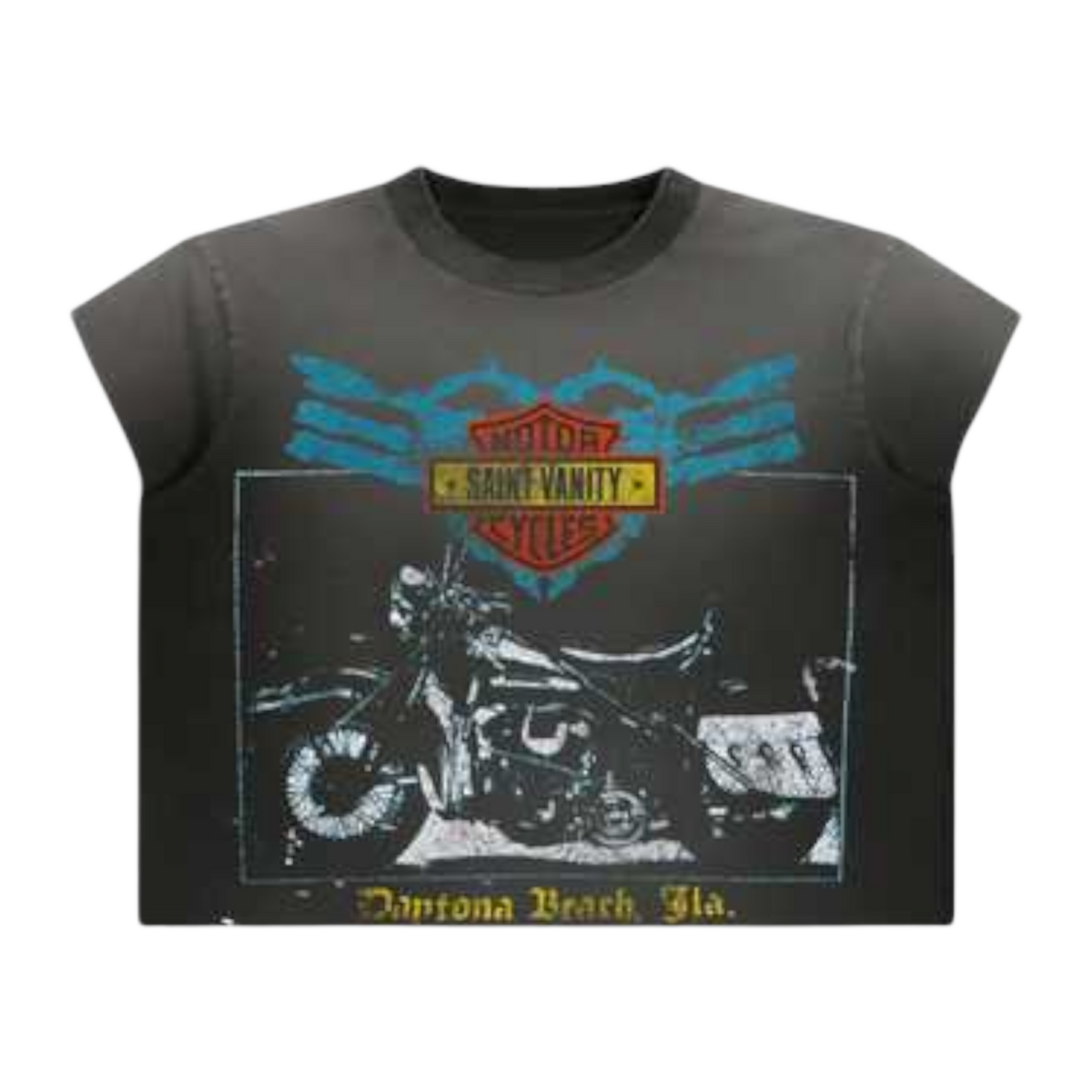 Saint Vanity Bike Week Baby T-Shirt Washed Black