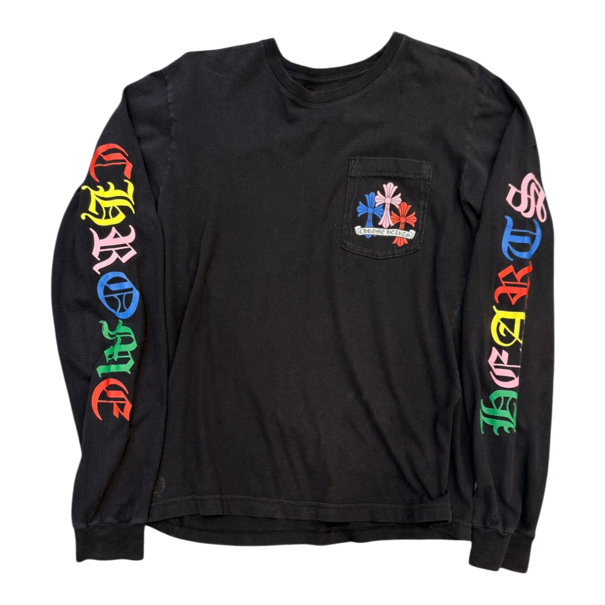 Chrome Hearts Multi Color Cross Cemetery L/S T-shirt Black