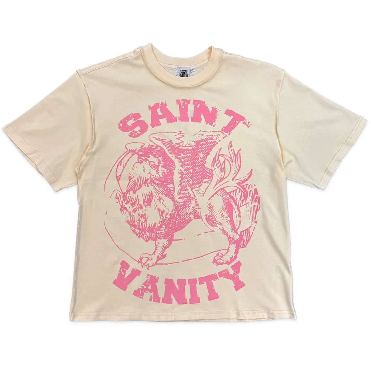 Saint Vanity Griffin T-Shirt Cream Pink