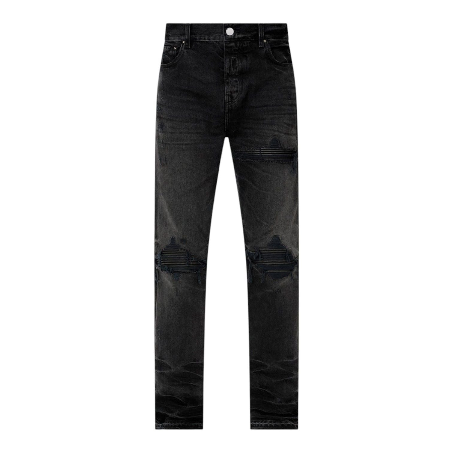 Amiri Leather Straight MX1 Jean Vintage Black