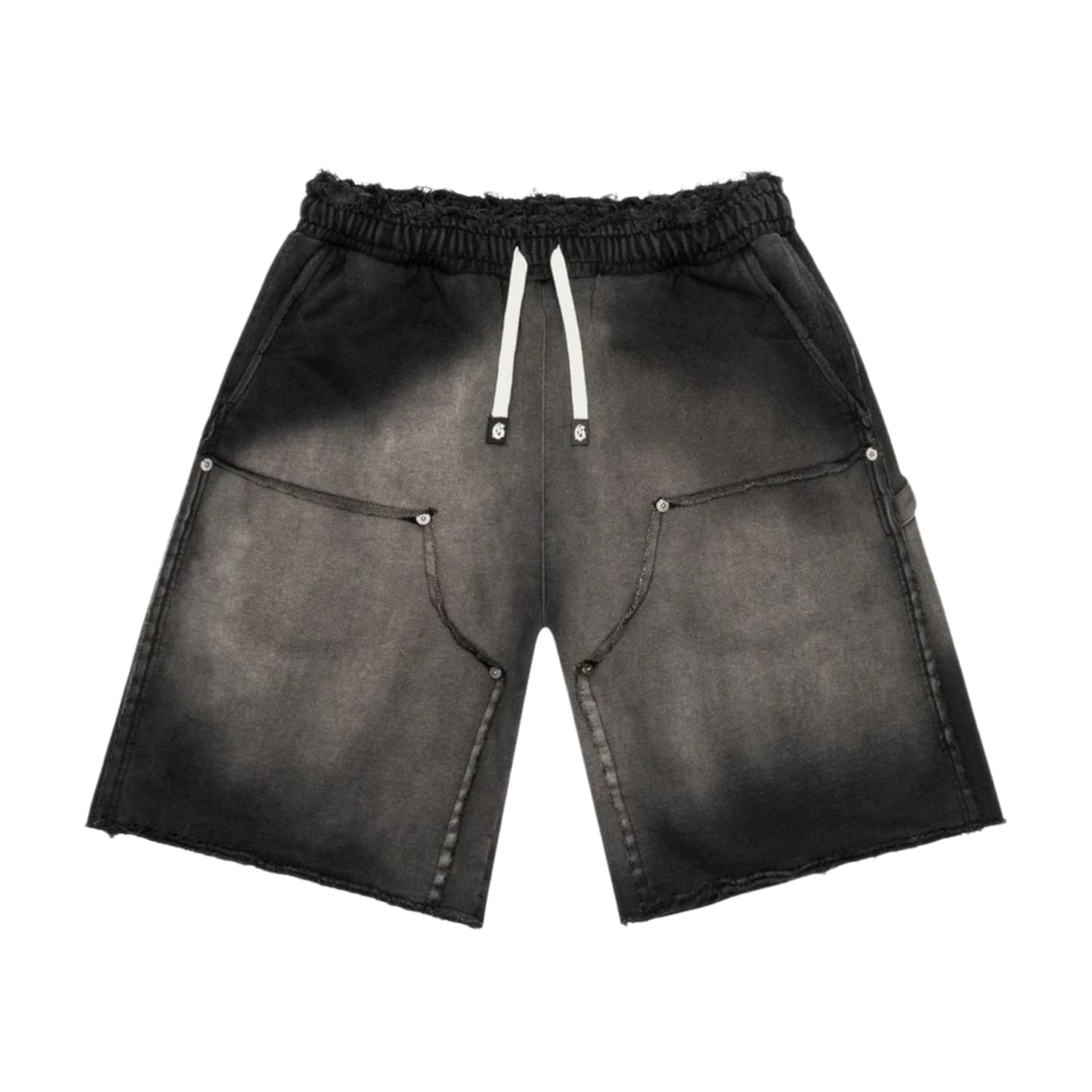 Godspeed Carpenter Distressed Shorts Black Sun Fade