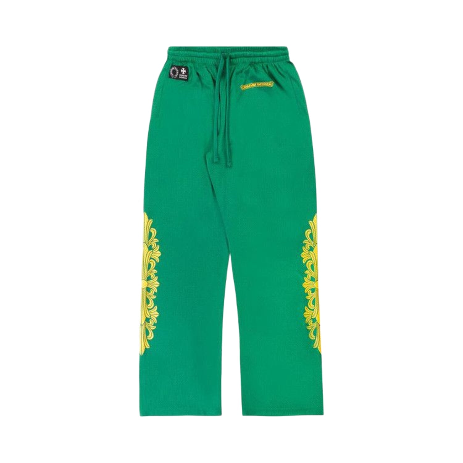 Chrome Hearts Floral Mesh Jersey Pants 'Green/Gold'